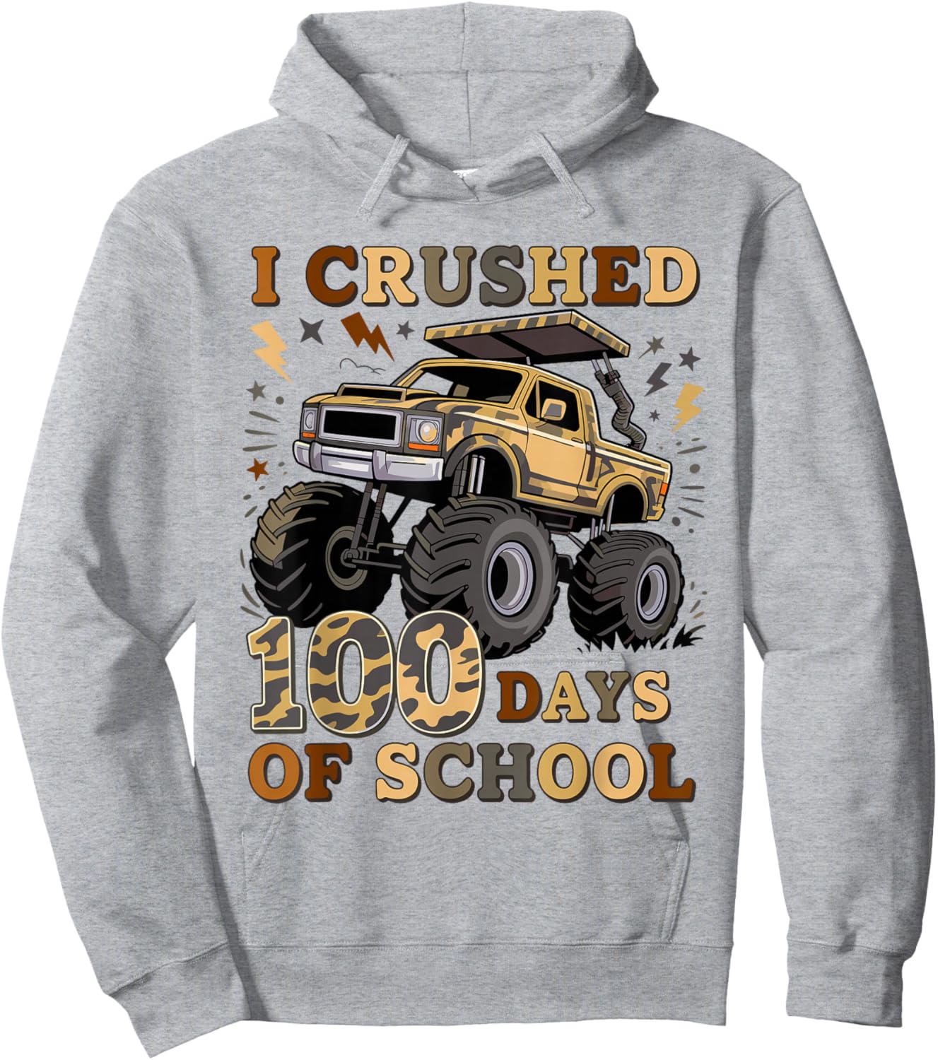 I Crushed 100 Days of School Boys Teacher Kids Hoodie - Hoodie | Ash