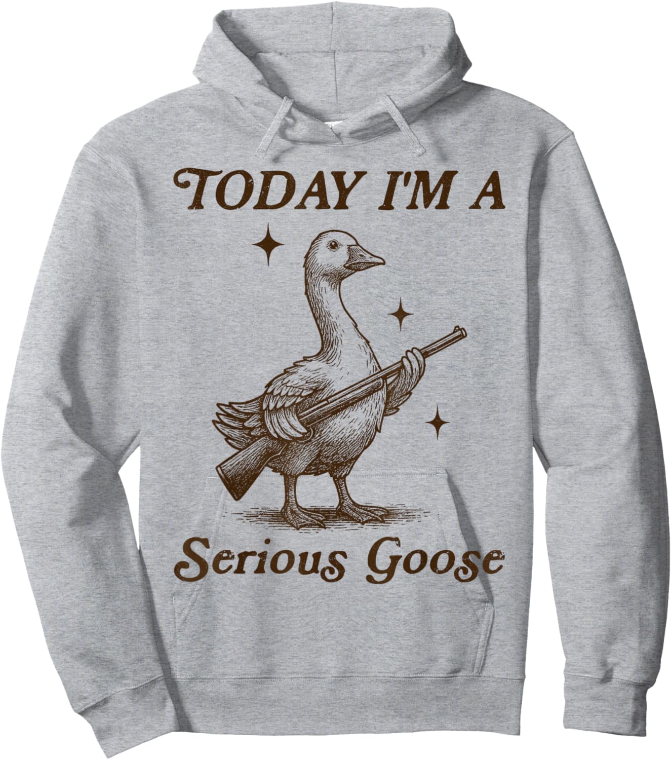 Today I'm A Serious Goose Vintage Meme Hoodie - Hoodie | Ash
