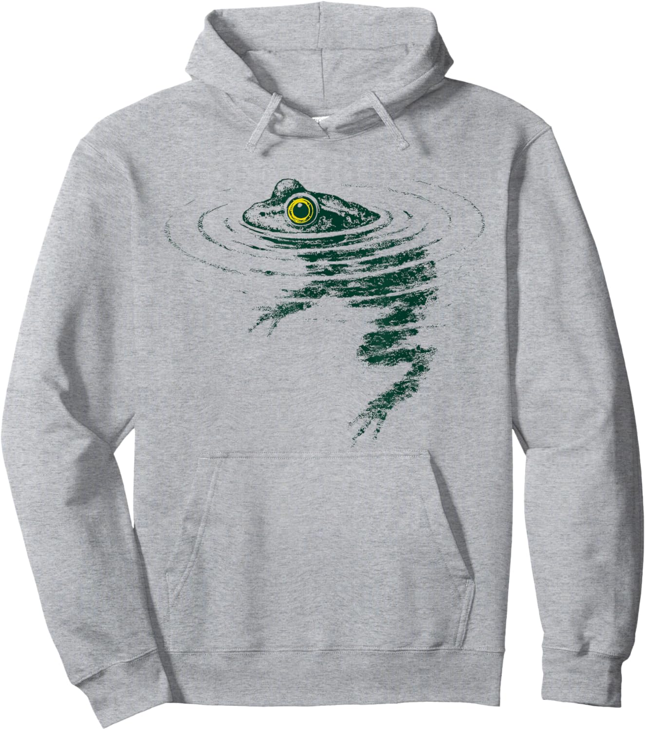 Frog Swimming Minimalist Nature Lover Frog Hoodie - Hoodie | Ash