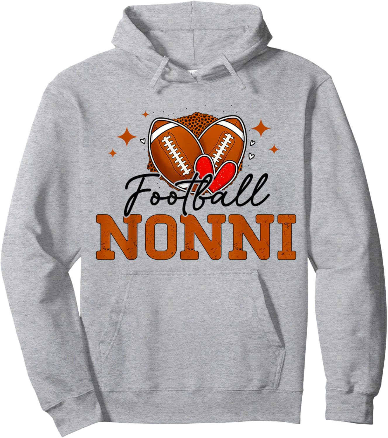 Football Nonni Matching Family Football Hoodie - Hoodie | Ash