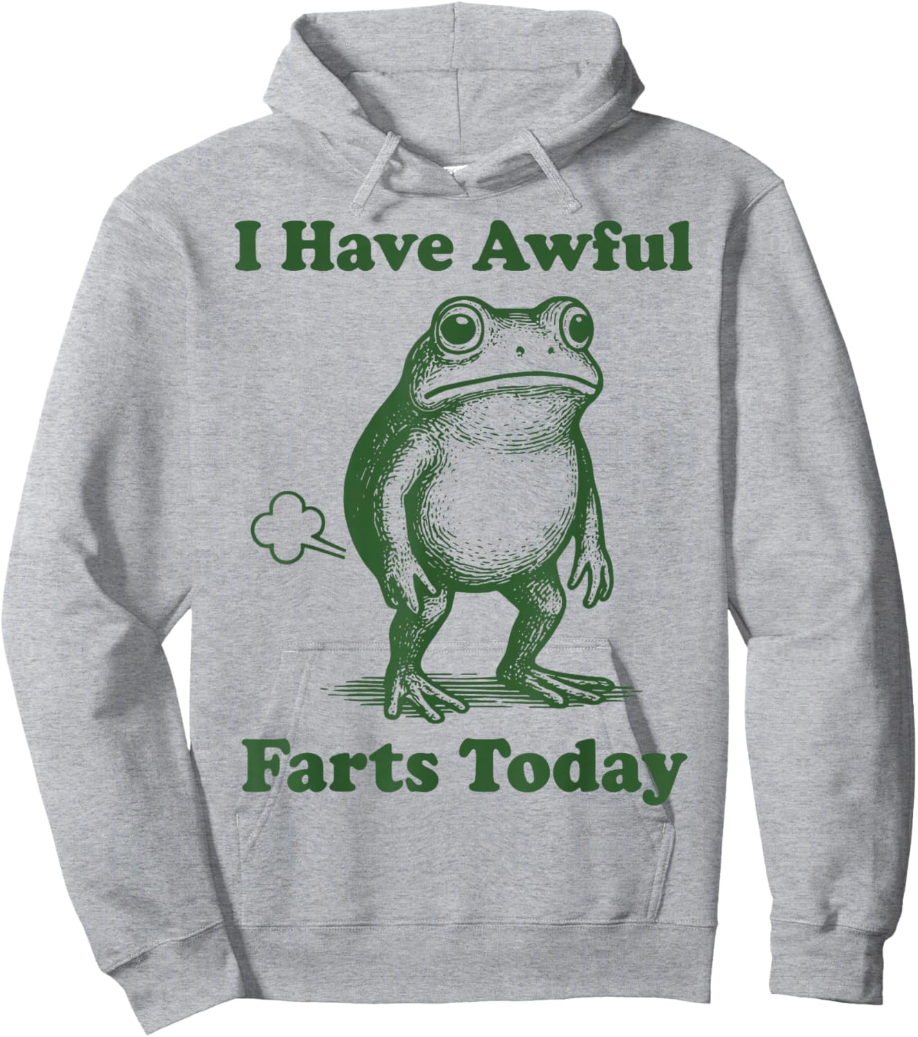 I Have Awful Farts Today Frog Hoodie - Hoodie | Ash