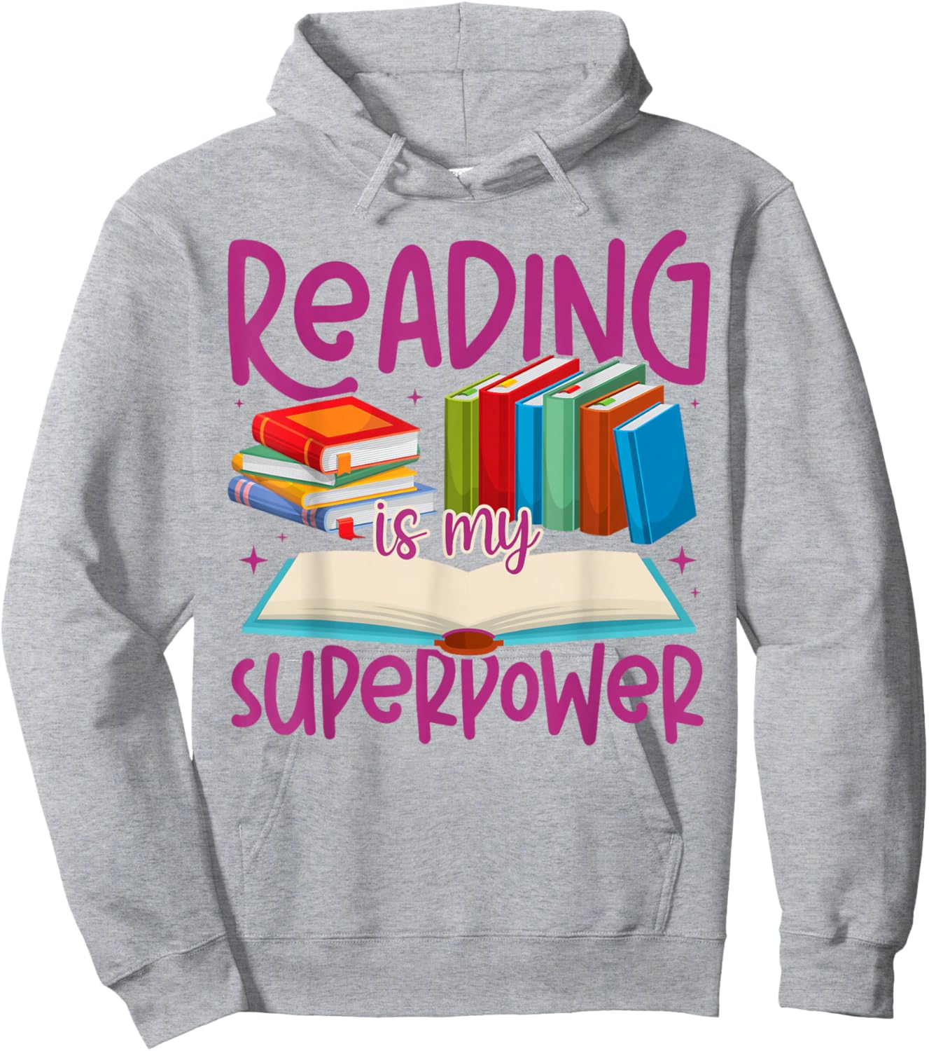 Book Reading Reading is My Superpower Hoodie - Hoodie | Ash