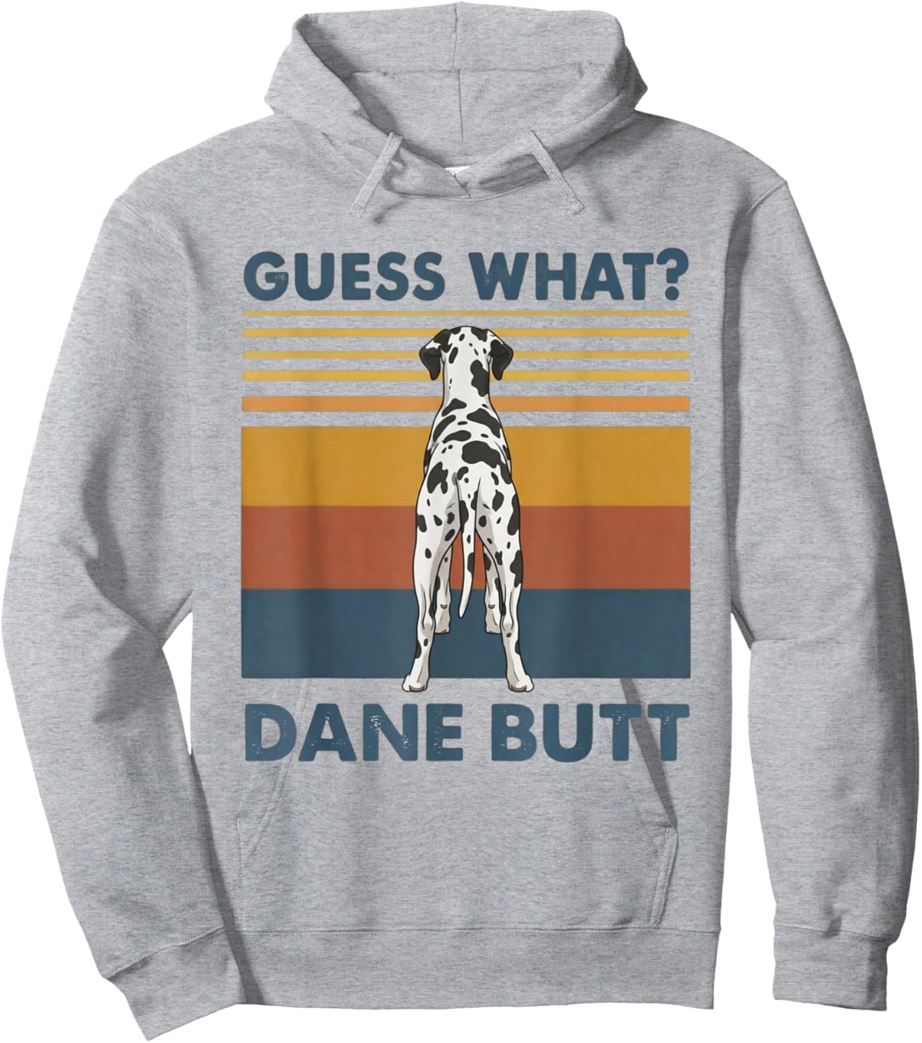 Harlequin Great Dane Funny Dog Hoodie - Hoodie | Ash