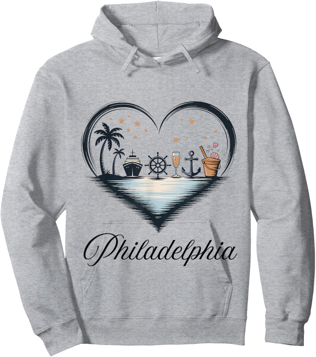 Girls Trip Cruise Vacation Travel Philadelphia Hoodie - Hoodie | Ash