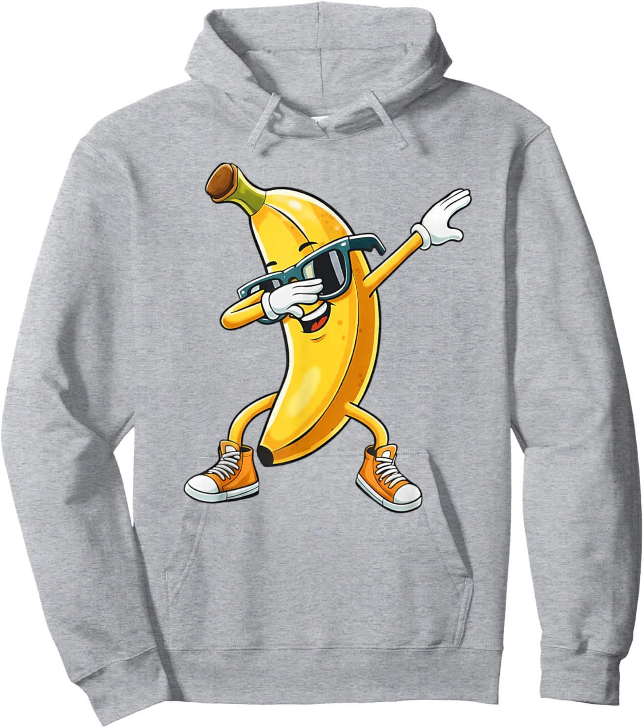 Funny Dabbing Banana Graphic Banana Love Hoodie - Hoodie | Ash