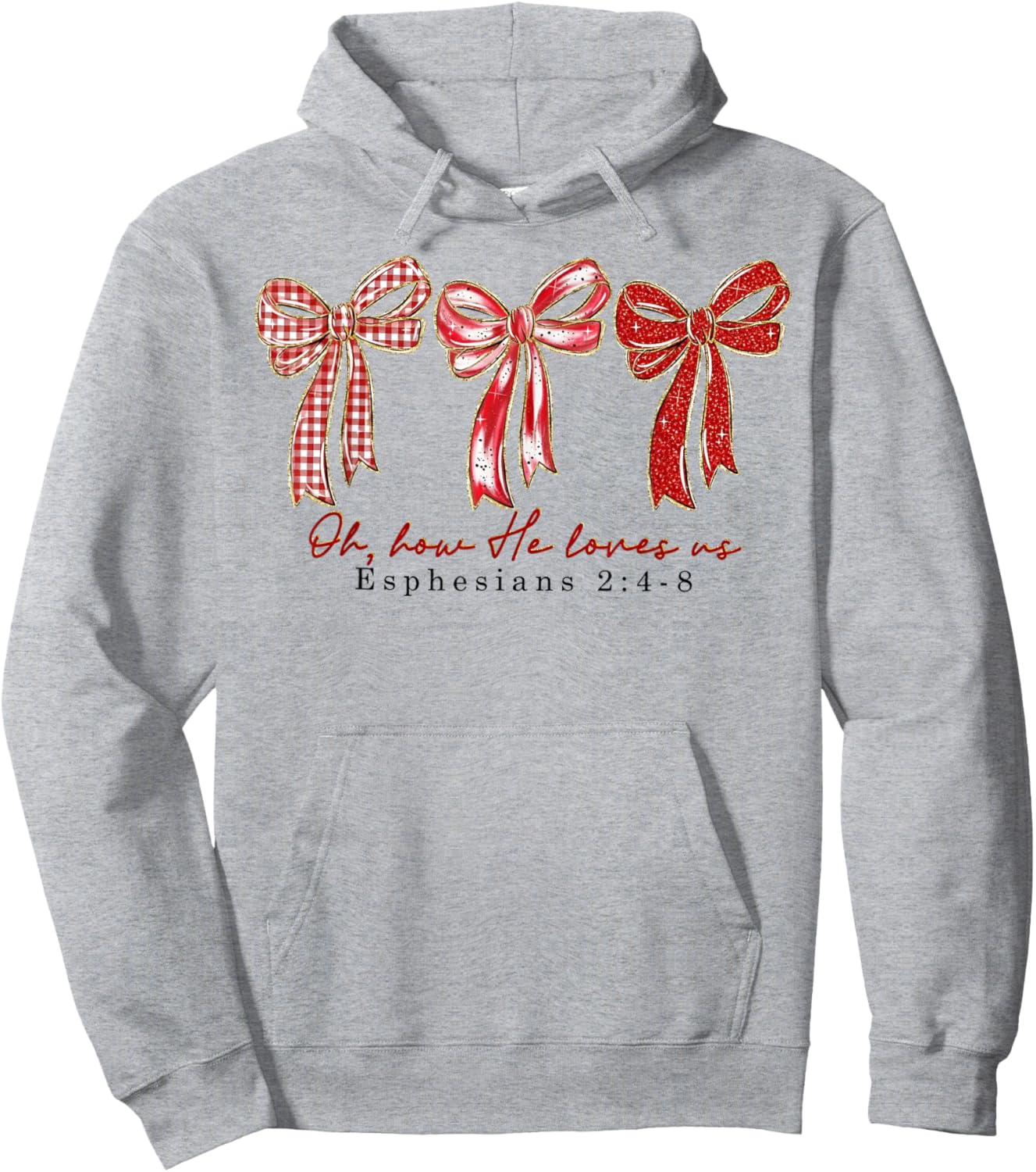 Oh How He Loves Valentine Hoodie - Hoodie | Ash