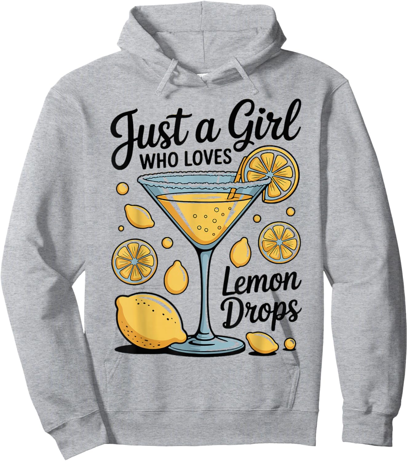 Martini Drinker Lemon Drop Cocktail Drinks Hoodie - Hoodie | Ash