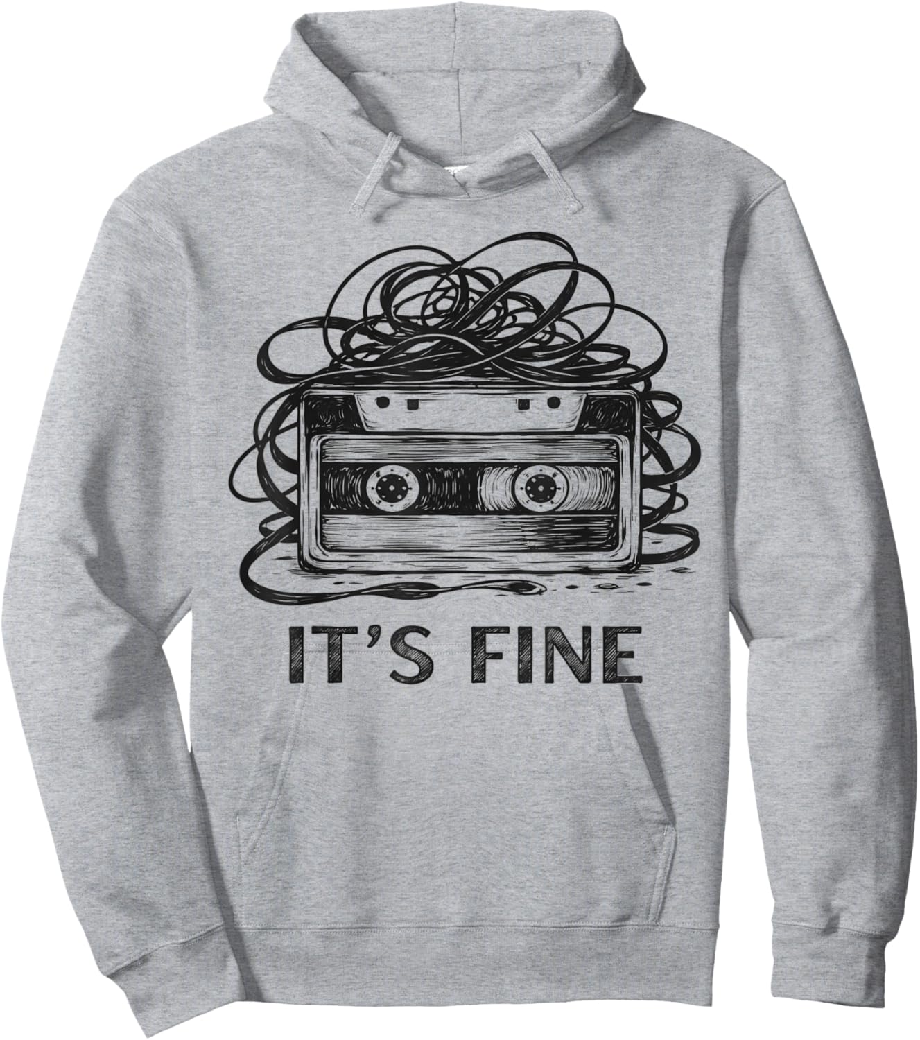It's Fine Retro Cassette Tape 80's 90's Hoodie - Hoodie | Ash