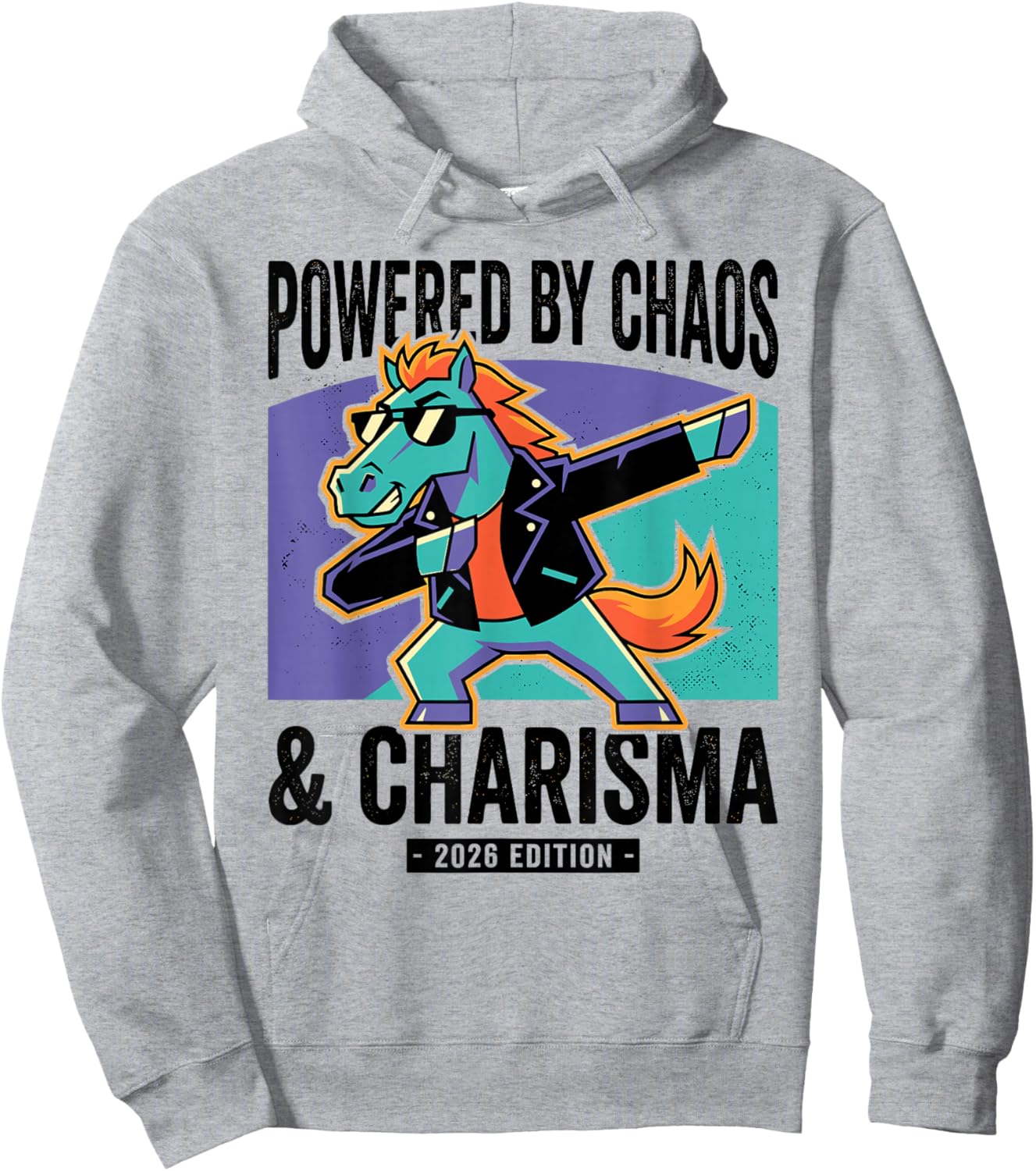 Fire Horse 2026 Chaos Charisma Astrology Hoodie - Hoodie | Ash
