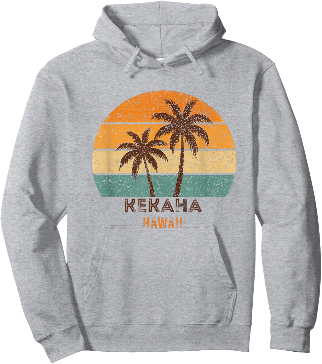 Kekaha Hawaii Retro Vintage Souvenir Gift Hoodie - Hoodie | Ash