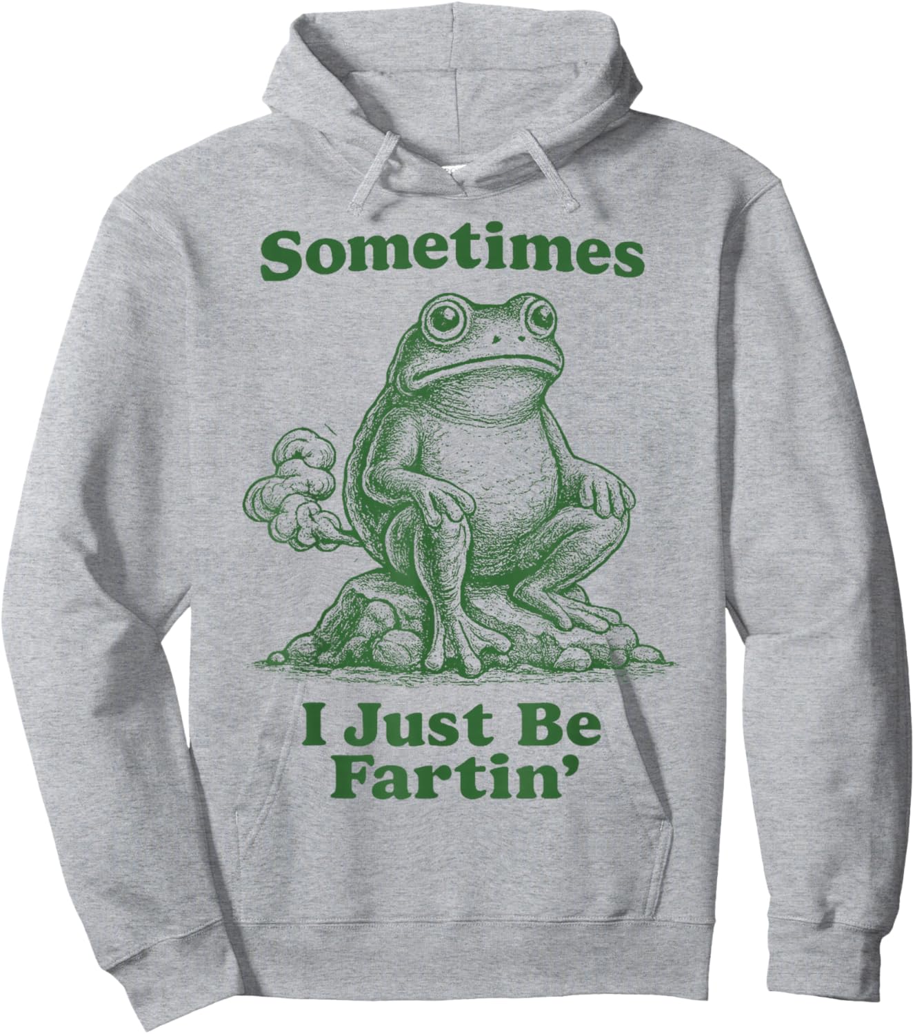 Sometimes I Just Be Fartin' Frog Hoodie - Hoodie | Ash
