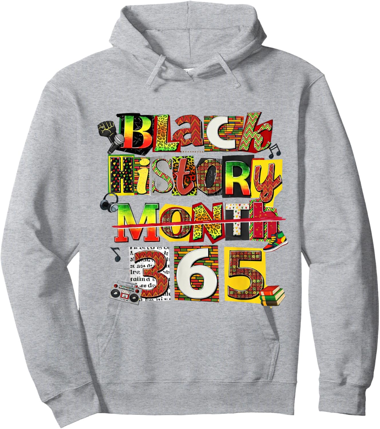 Black History Month 365 Hoodie - Hoodie | Ash
