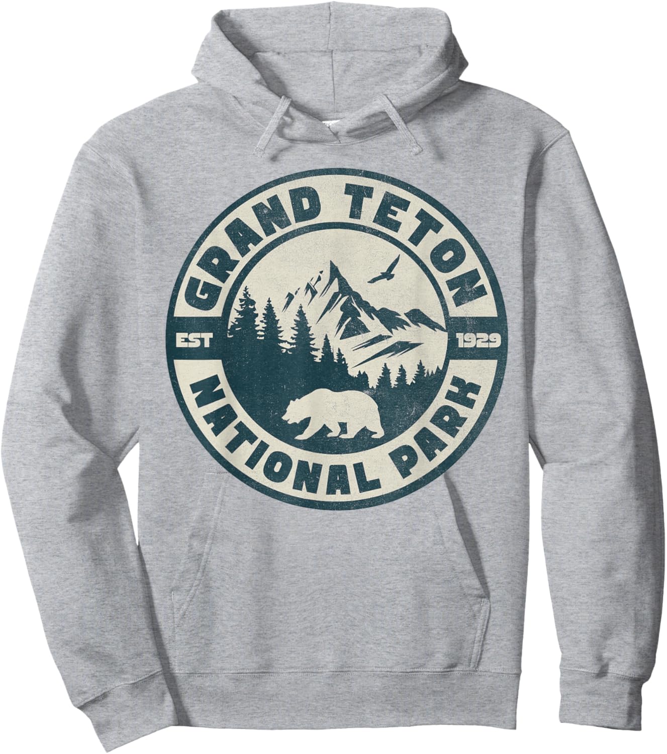 Grand Teton National Park Hoodie - Hoodie | Ash