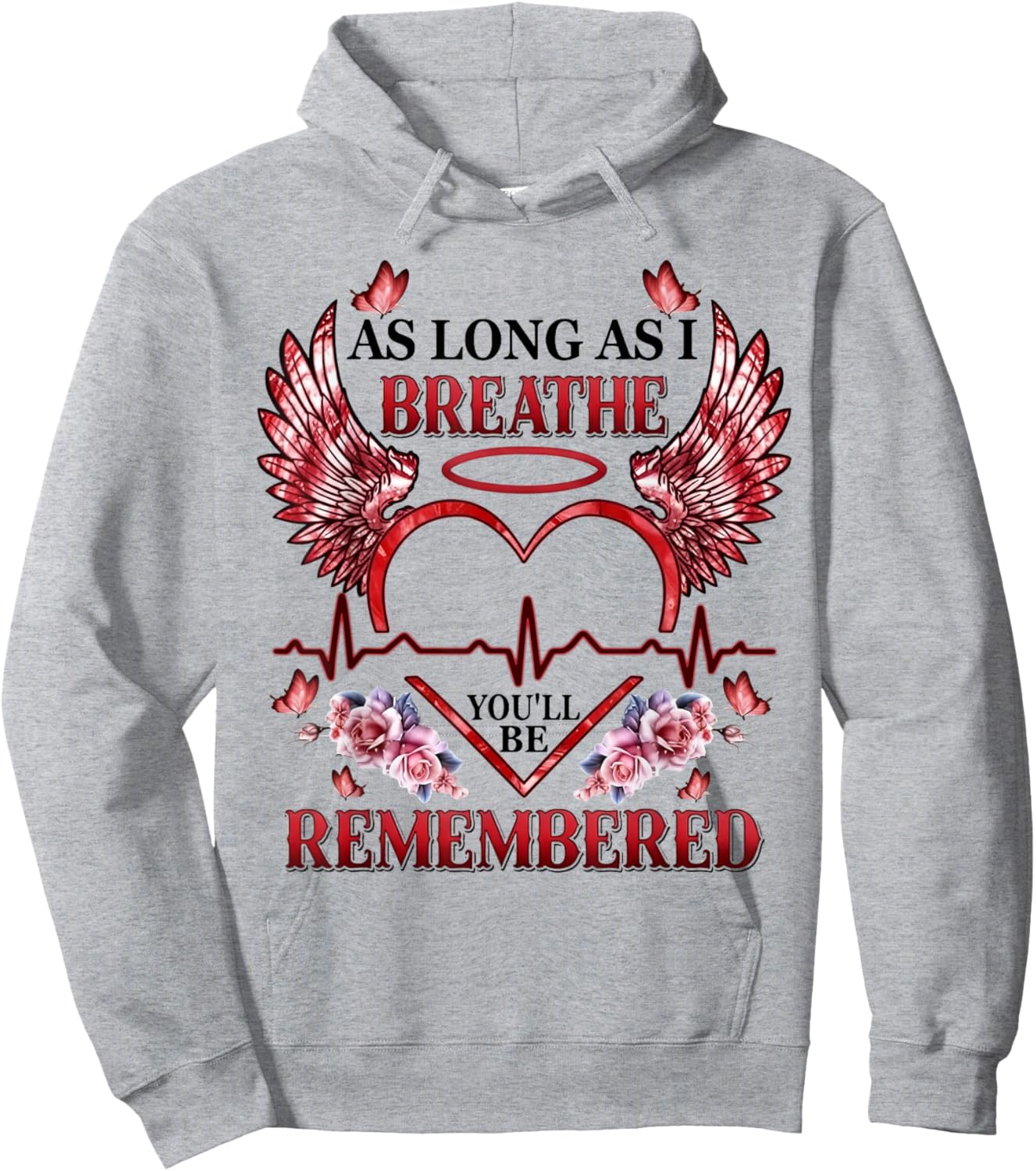 As Long As I Breathe You'll Be Remember Hoodie - Hoodie | Ash