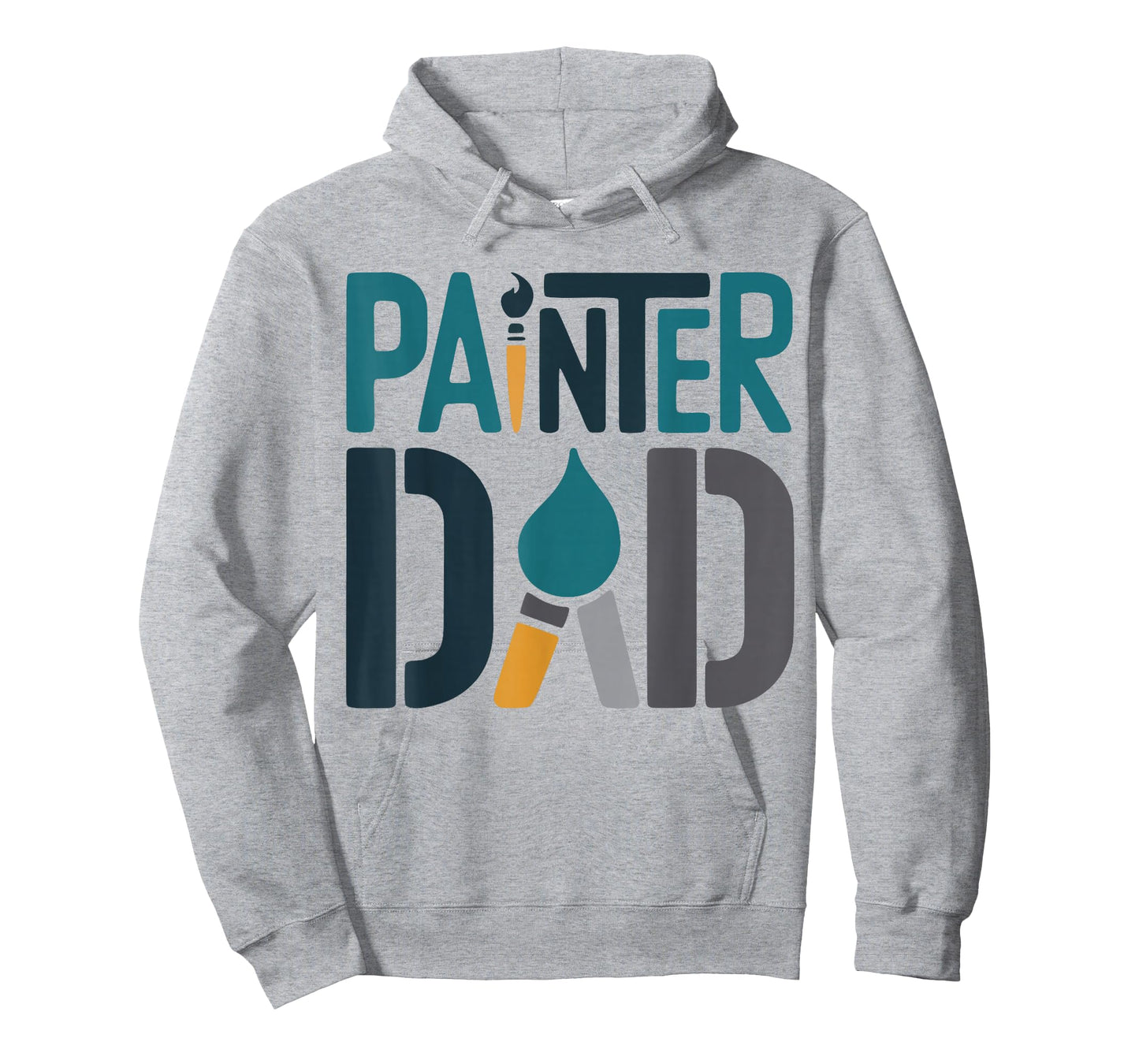 Painter Dad with Paintbrush Art Graphic T-Shirt