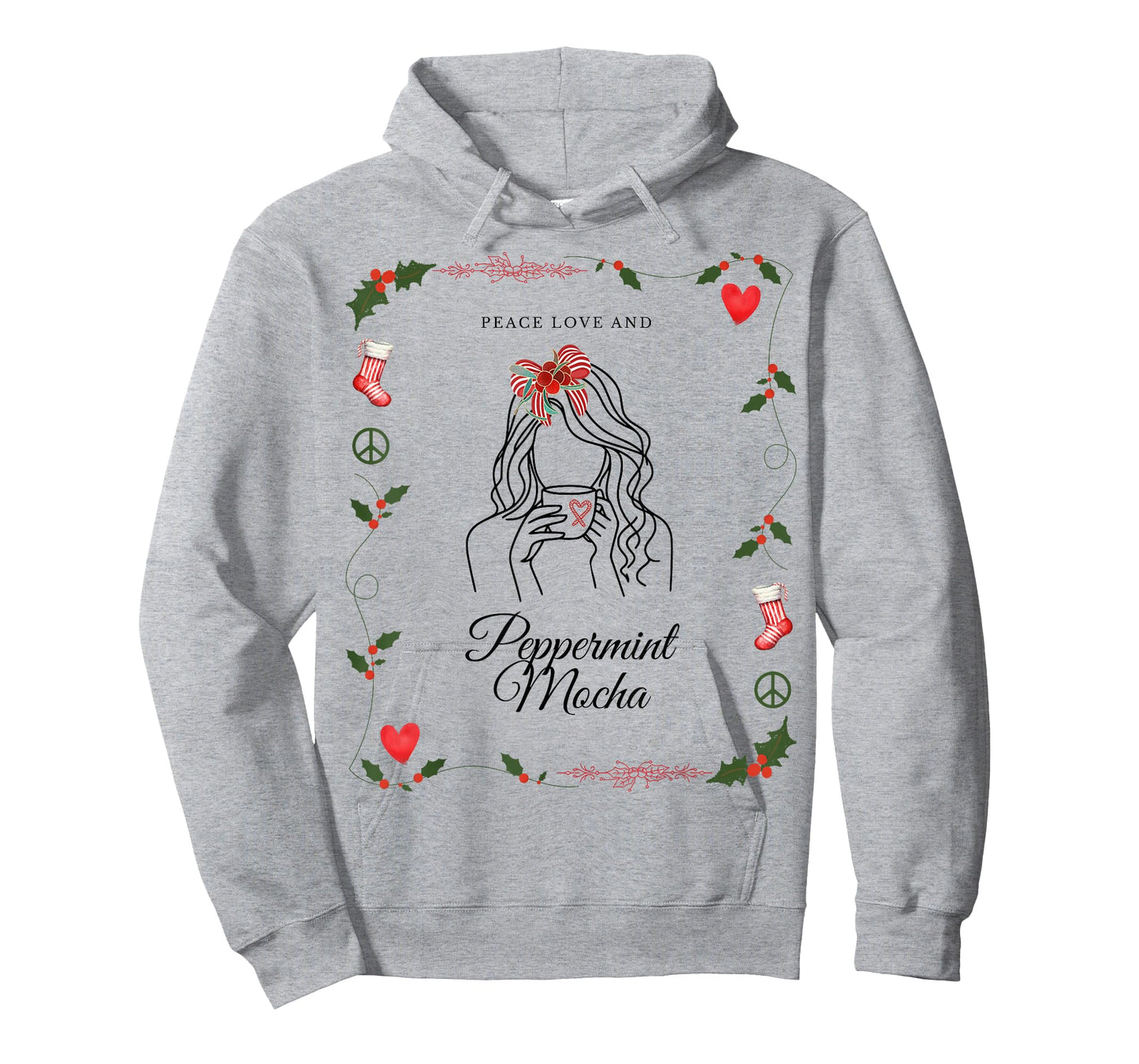 Peace Love and Peppermint Mocha Holiday T-Shirt