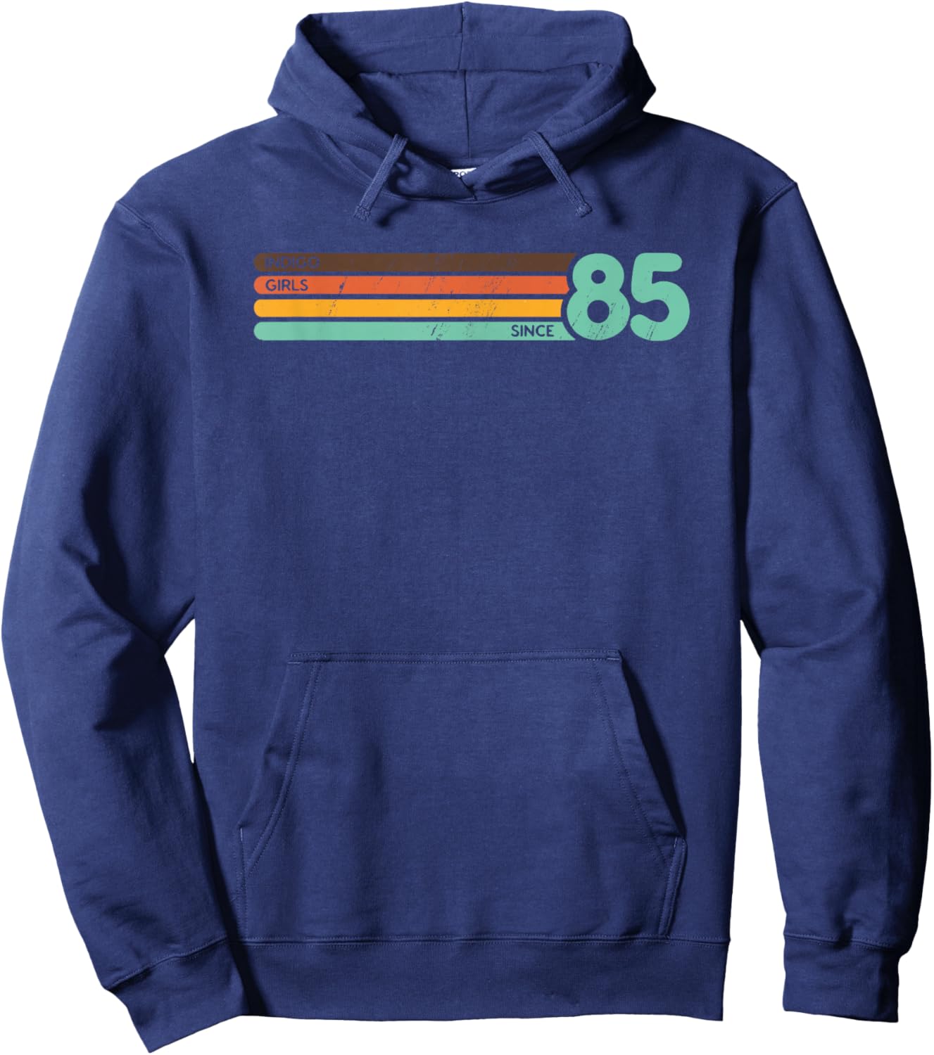 Indigo 85 Girls Retro Sunset Vintage Hoodie - Hoodie | Navy