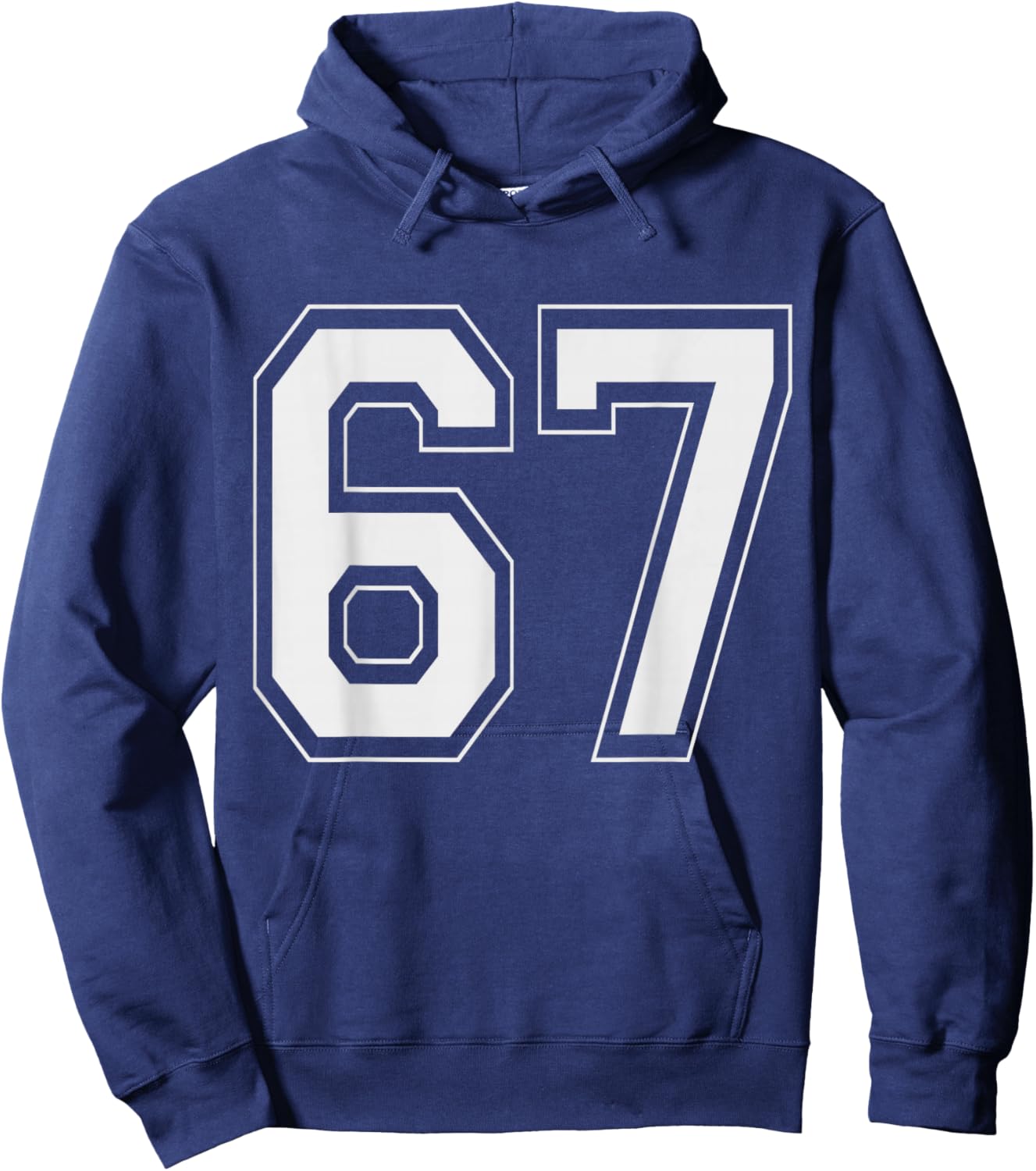 67 Meme Number Six Seven Gen Alpha Slang 6 7 Hoodie - Hoodie | Navy