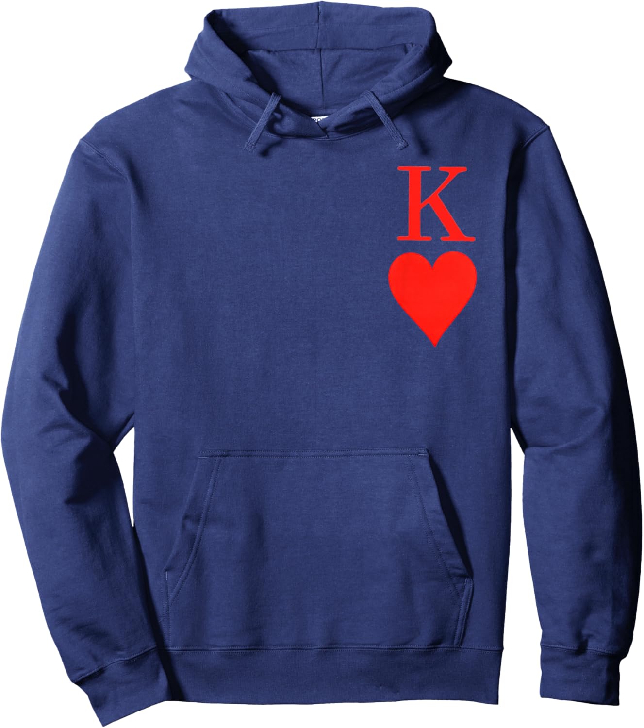 King of Hearts Toddler Valentines Hoodie - Hoodie | Navy