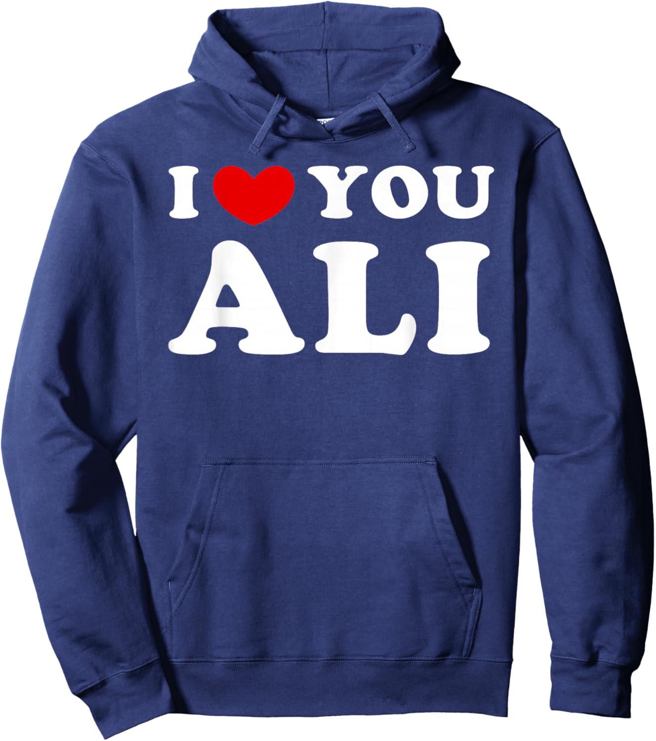 I Love You Ali, I Heart Ali Hoodie - Hoodie | Navy