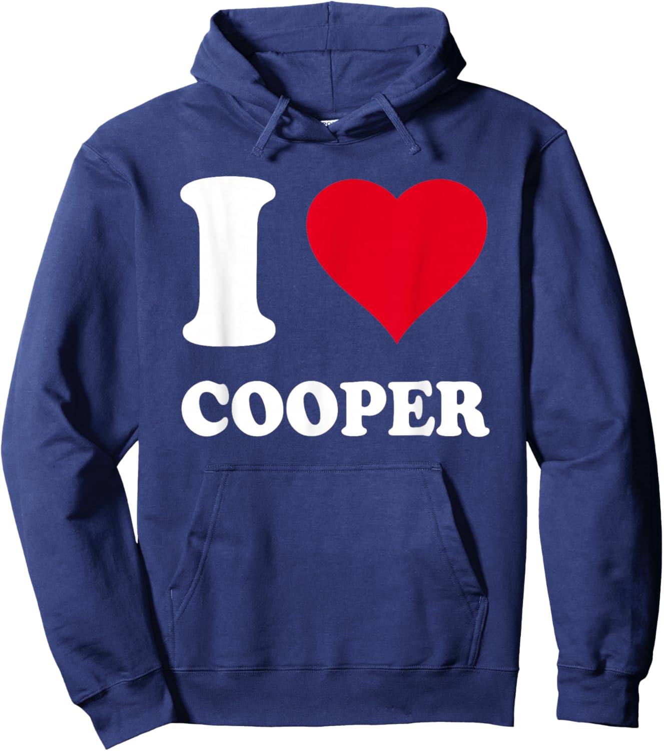 Red Heart I Love Cooper Hoodie - Hoodie | Navy