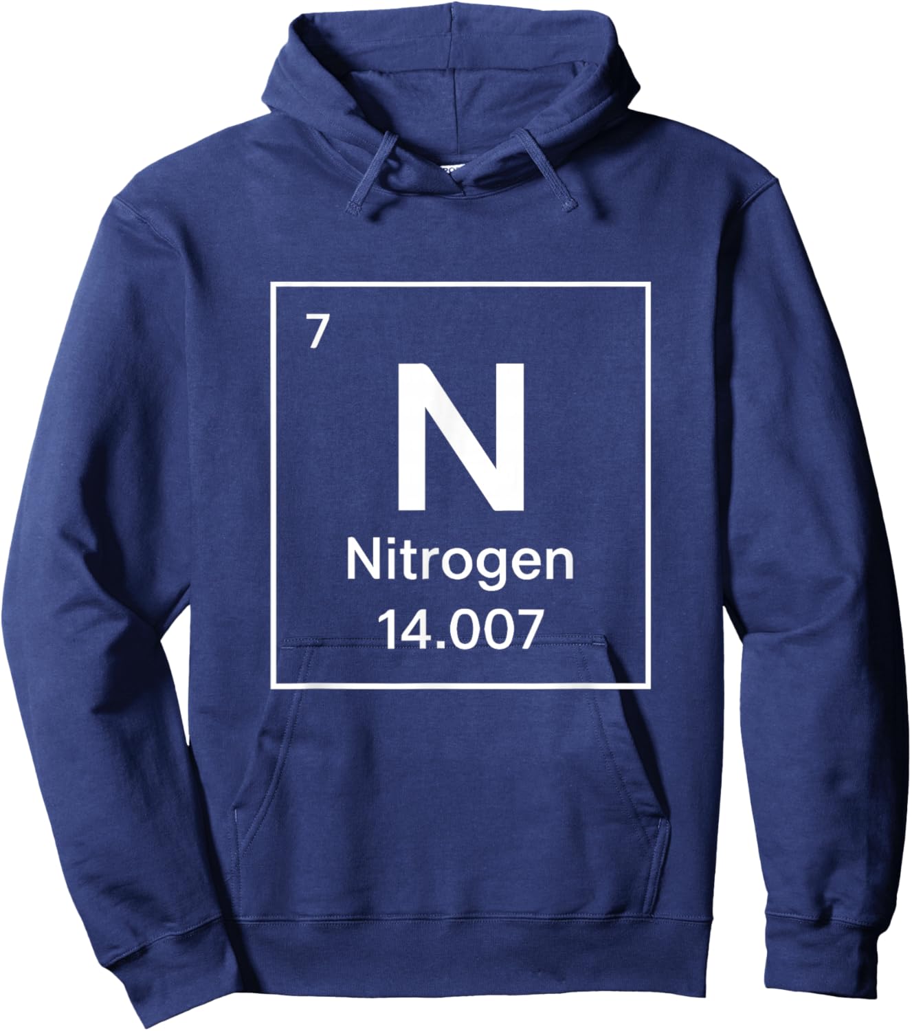 Periodic Table of Elements Nitrogen Element Hoodie - Hoodie | Navy