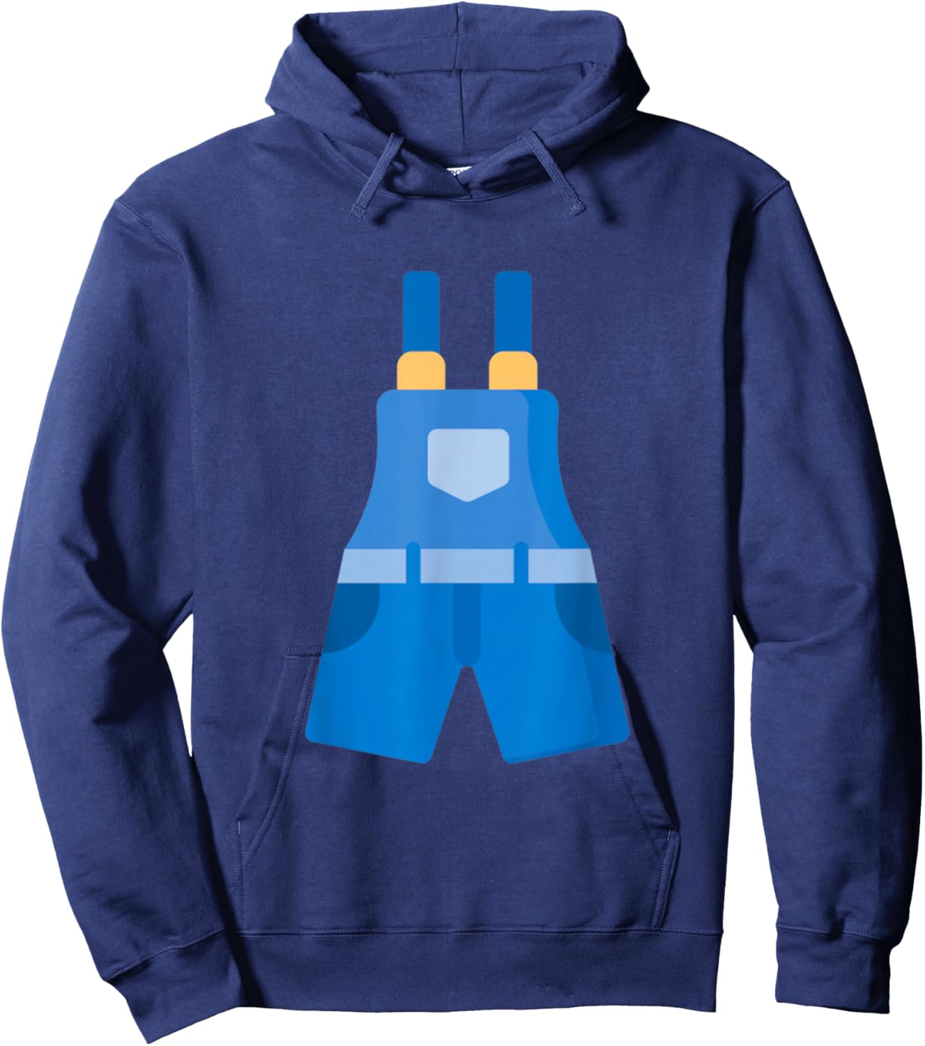 Really Like Overalls Overall Bib Hoodie - Hoodie | Navy