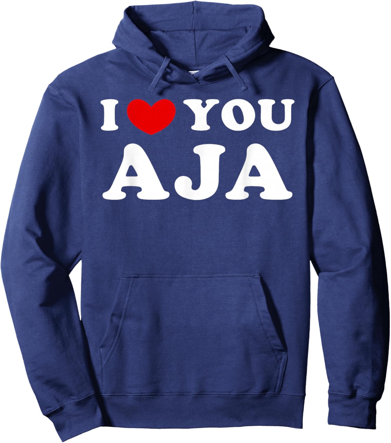 I Love You Aja, I Heart Aja Hoodie - Hoodie | Navy