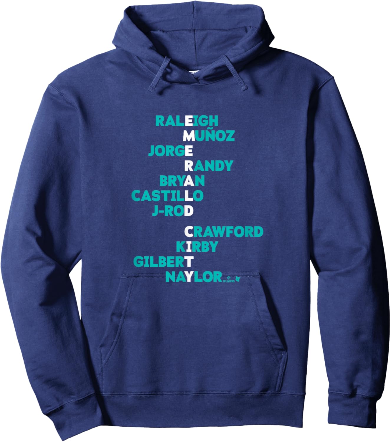 Emerald City Acrostic - Seattle Baseball Hoodie - Hoodie | Navy