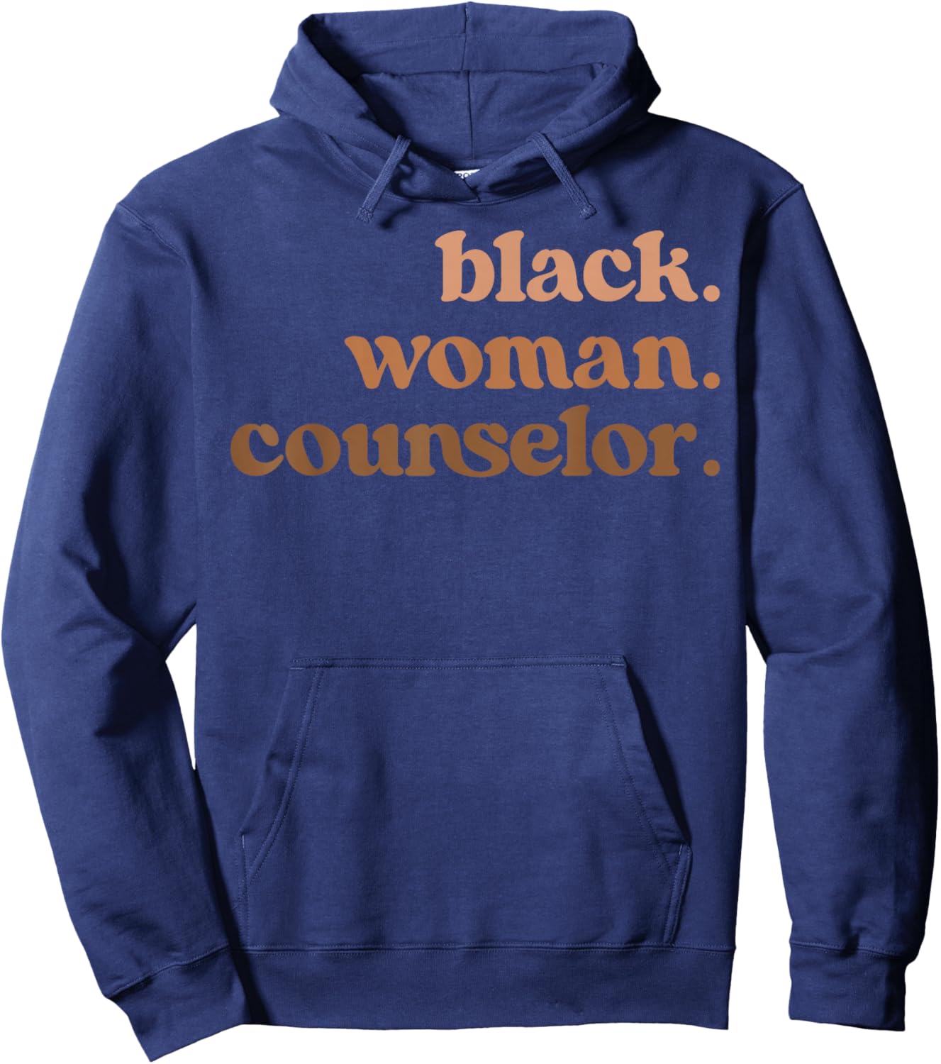 Black Woman Counselor Melanated Counselors Hoodie - Hoodie | Navy