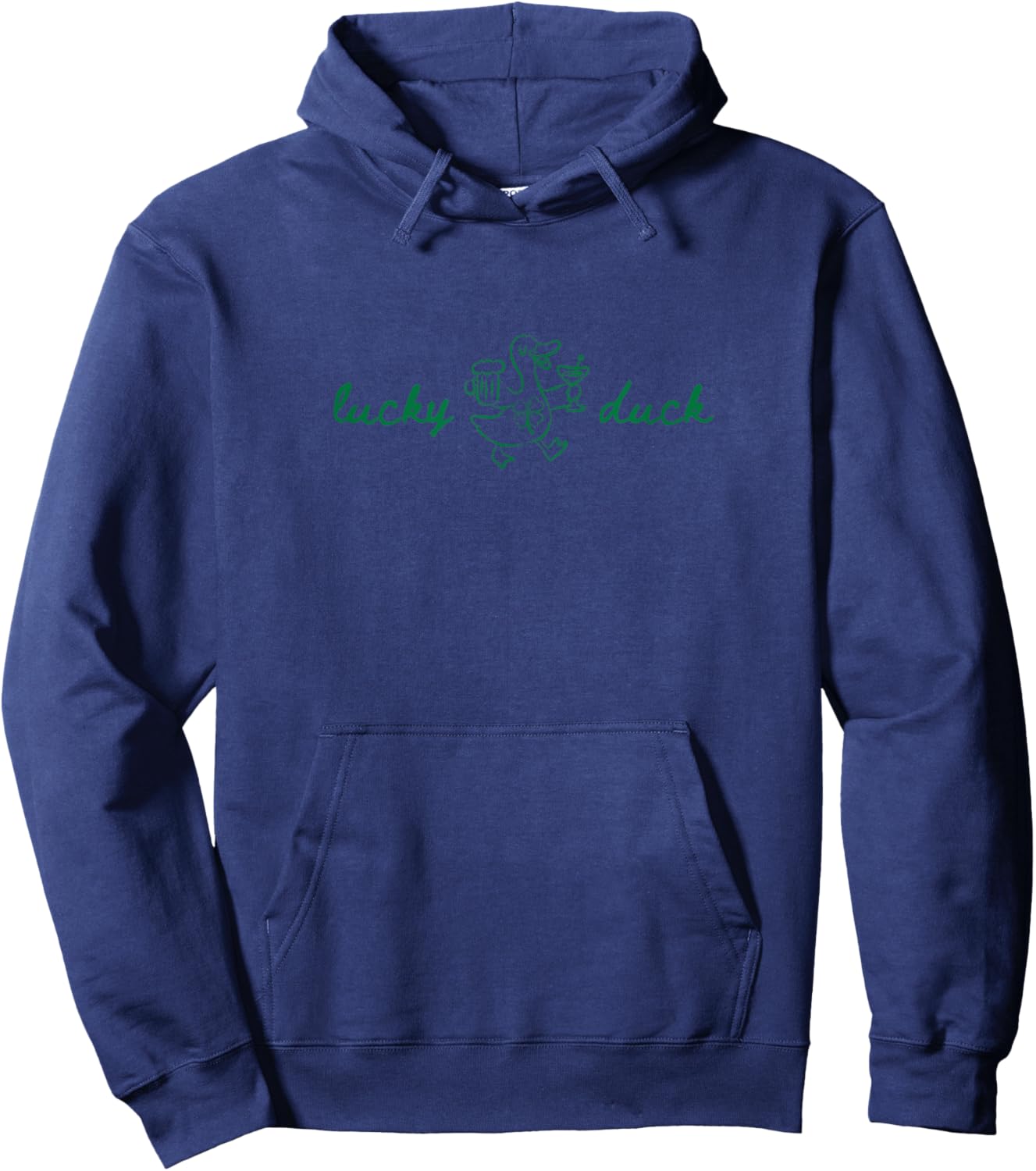 Lucky Duck St Paddys Day Goose St Patricks Day Hoodie - Hoodie | Navy