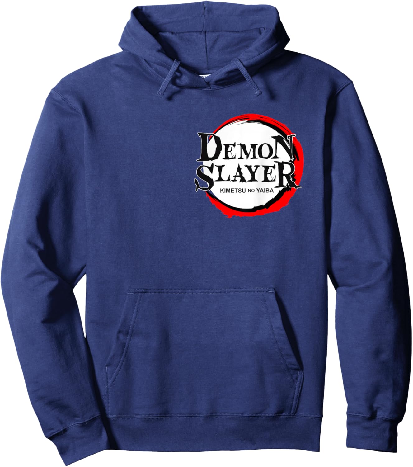 Demon Slayer: Kimetsu no Yaiba Logo Retro Vibe Hoodie - Hoodie | Navy