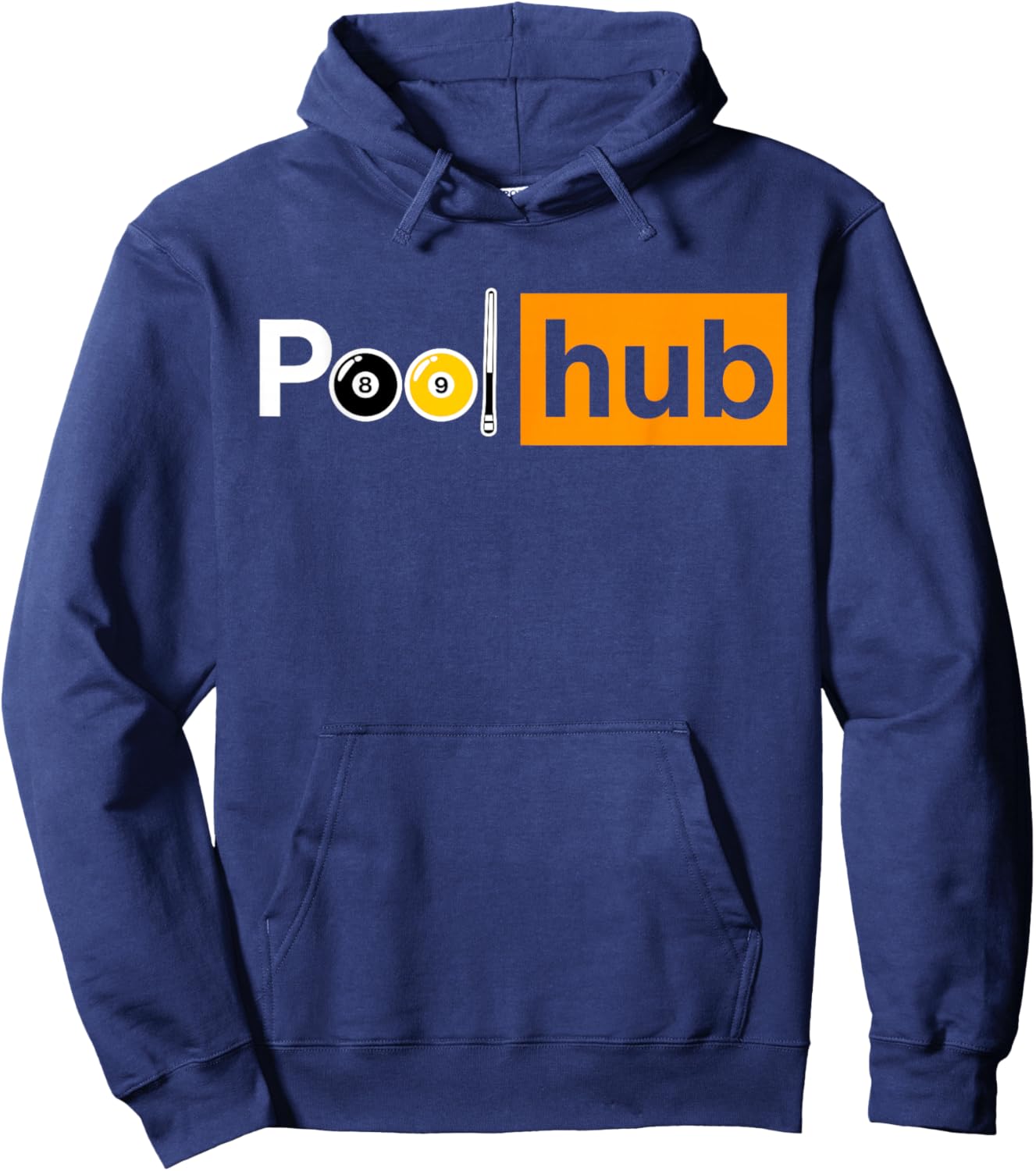 Funny Pool Hub 8 Ball 9 Ball Billiards Parody Hoodie - Hoodie | Navy