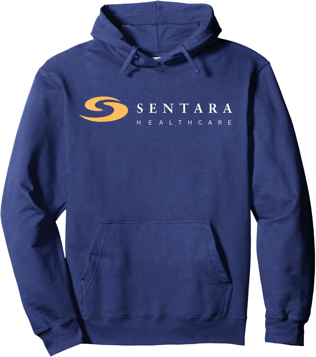 Sentara Healthcare White Text Gold Logo Hoodie - Hoodie | Navy