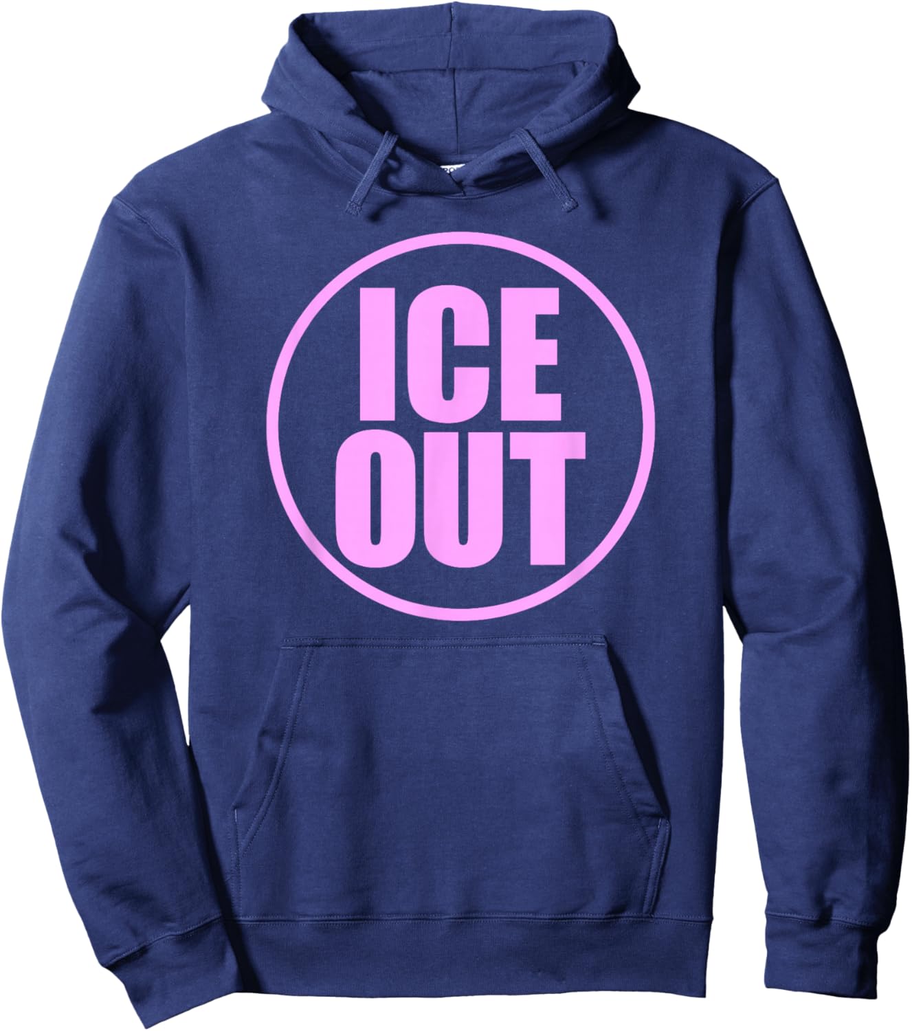 ICE Out Circular Button Style Hoodie - Hoodie | Navy