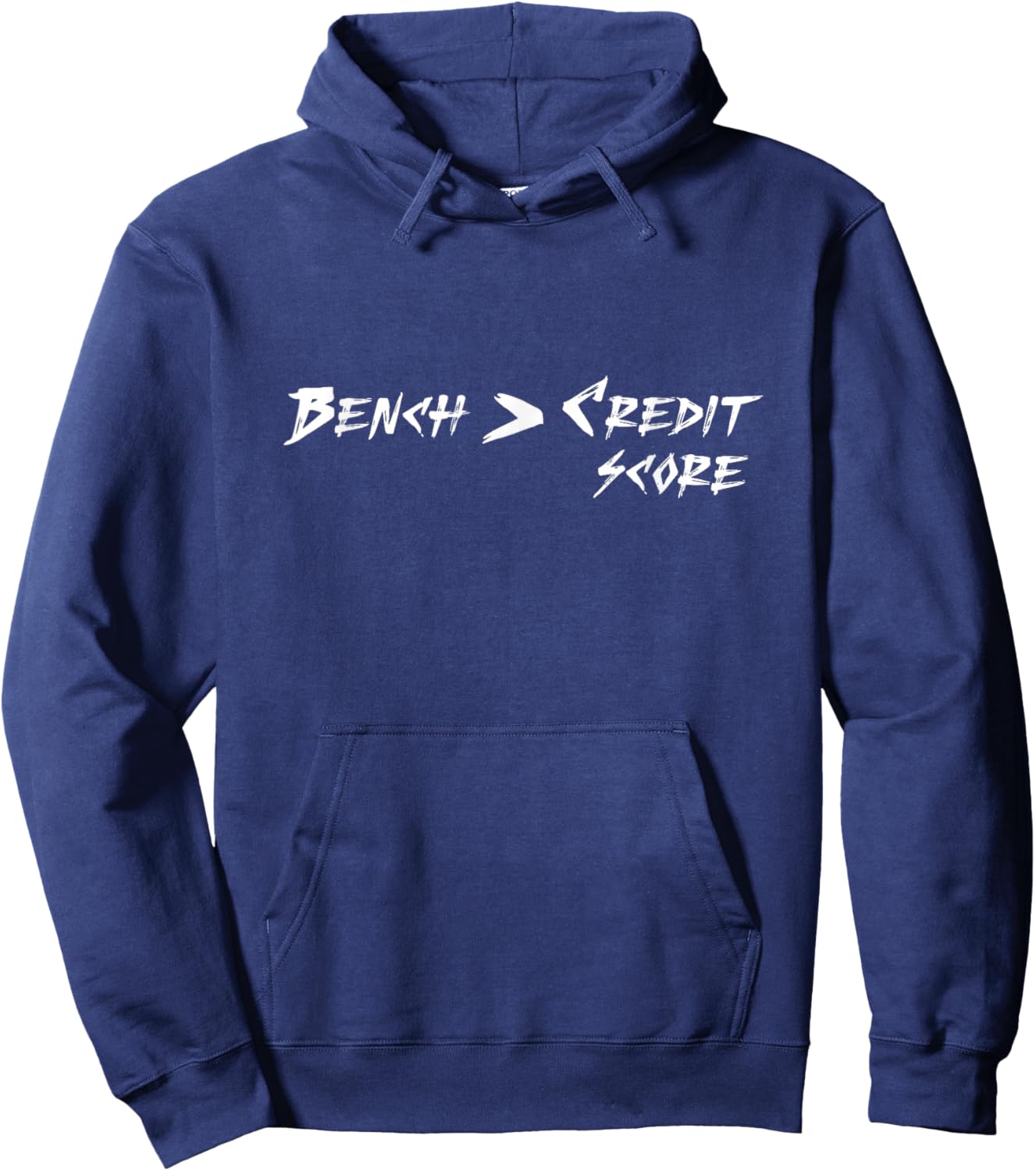 Bench Credit Score Funny Gym Hoodie - Hoodie | Navy