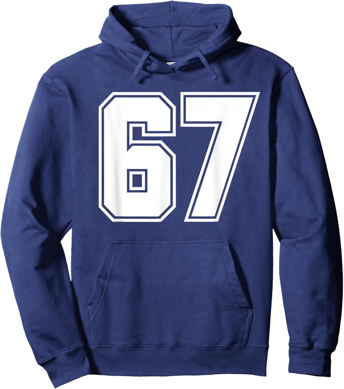 6 7 Number 67 Gen Alpha Meme Hoodie - Hoodie | Navy