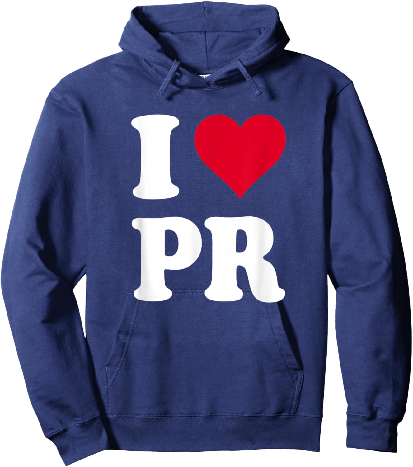 Red Heart I Love PR Hoodie - Hoodie | Navy