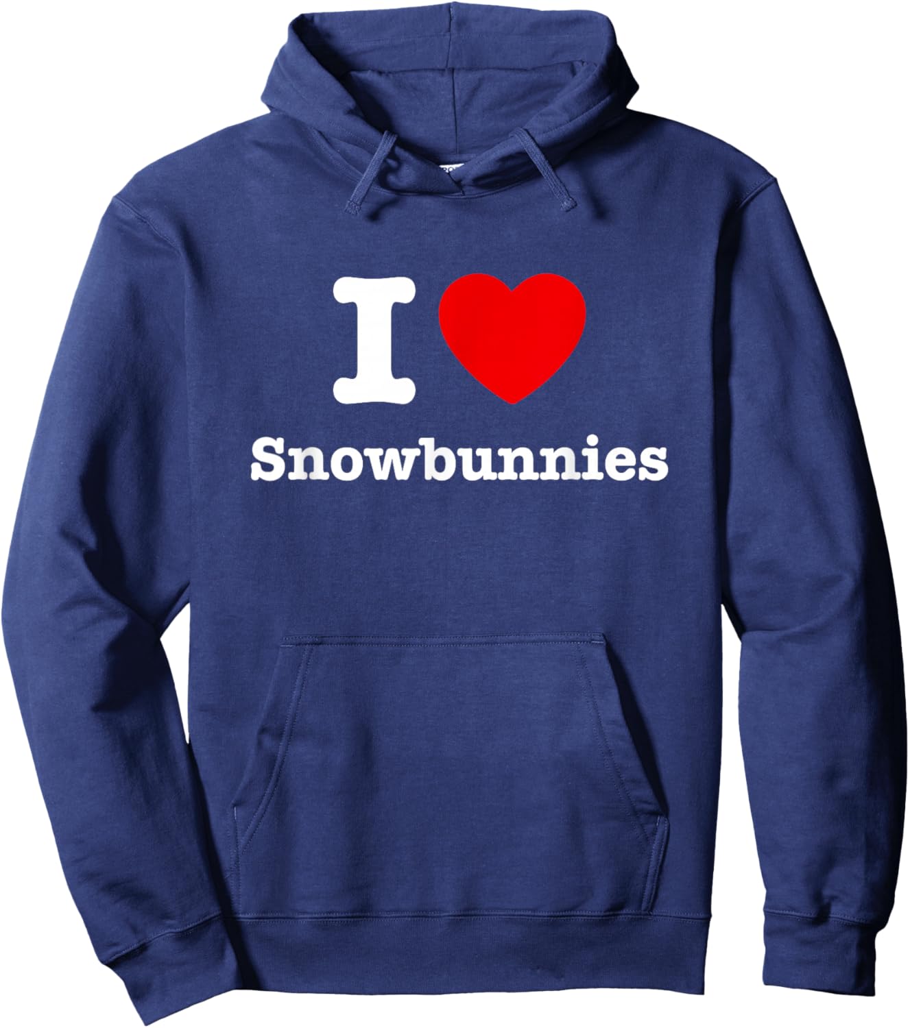 I Love Snowbunnies Hoodie - Hoodie | Navy