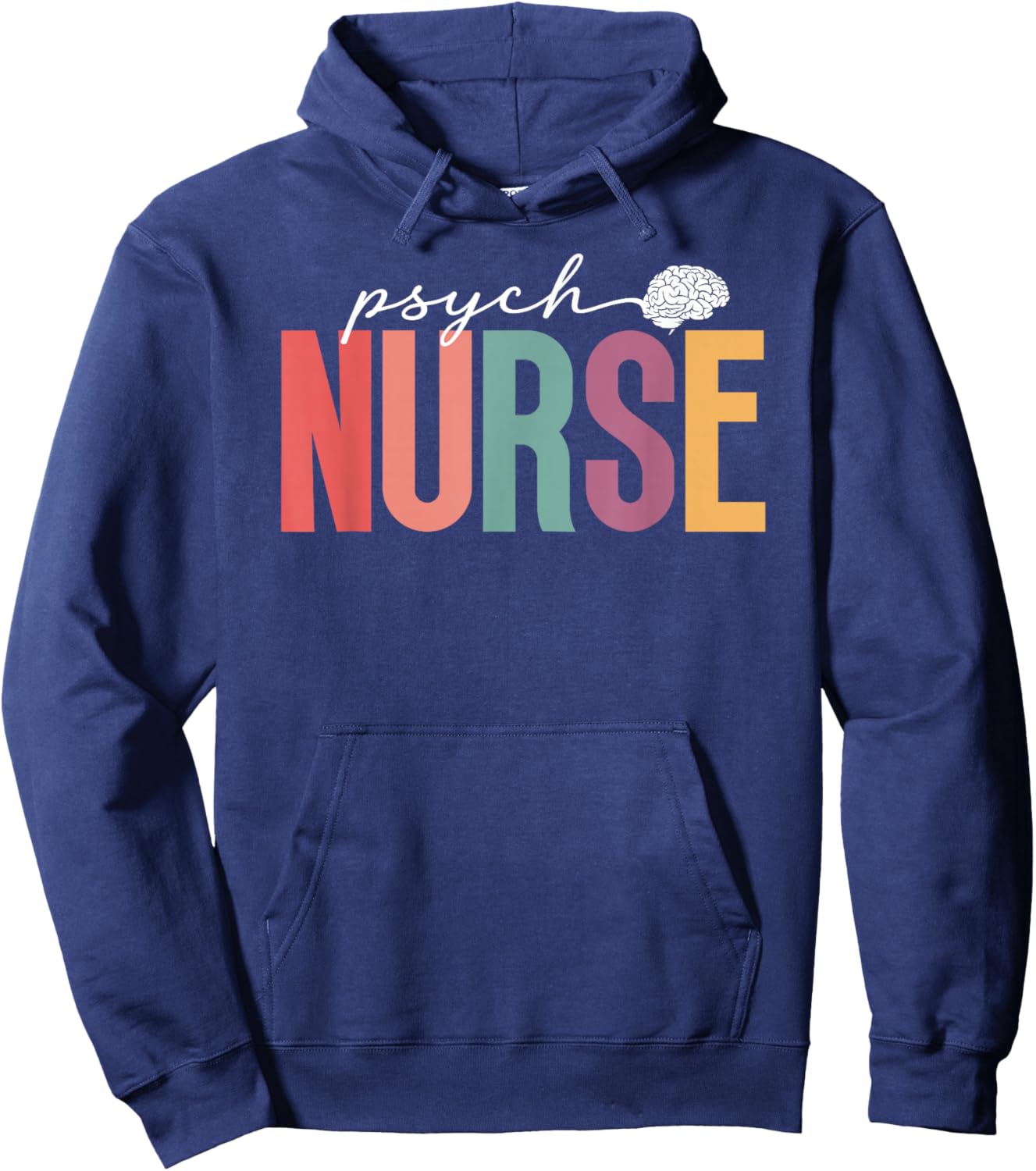 Boho Psych Nurse Appreciation Psychiatric Nurse Hoodie - Hoodie | Navy