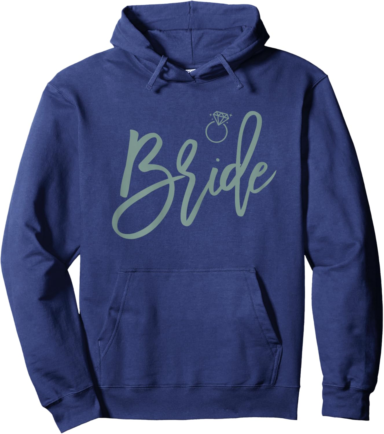 Bride Sage Green Engagement Party Bachelorette Hoodie - Hoodie | Navy