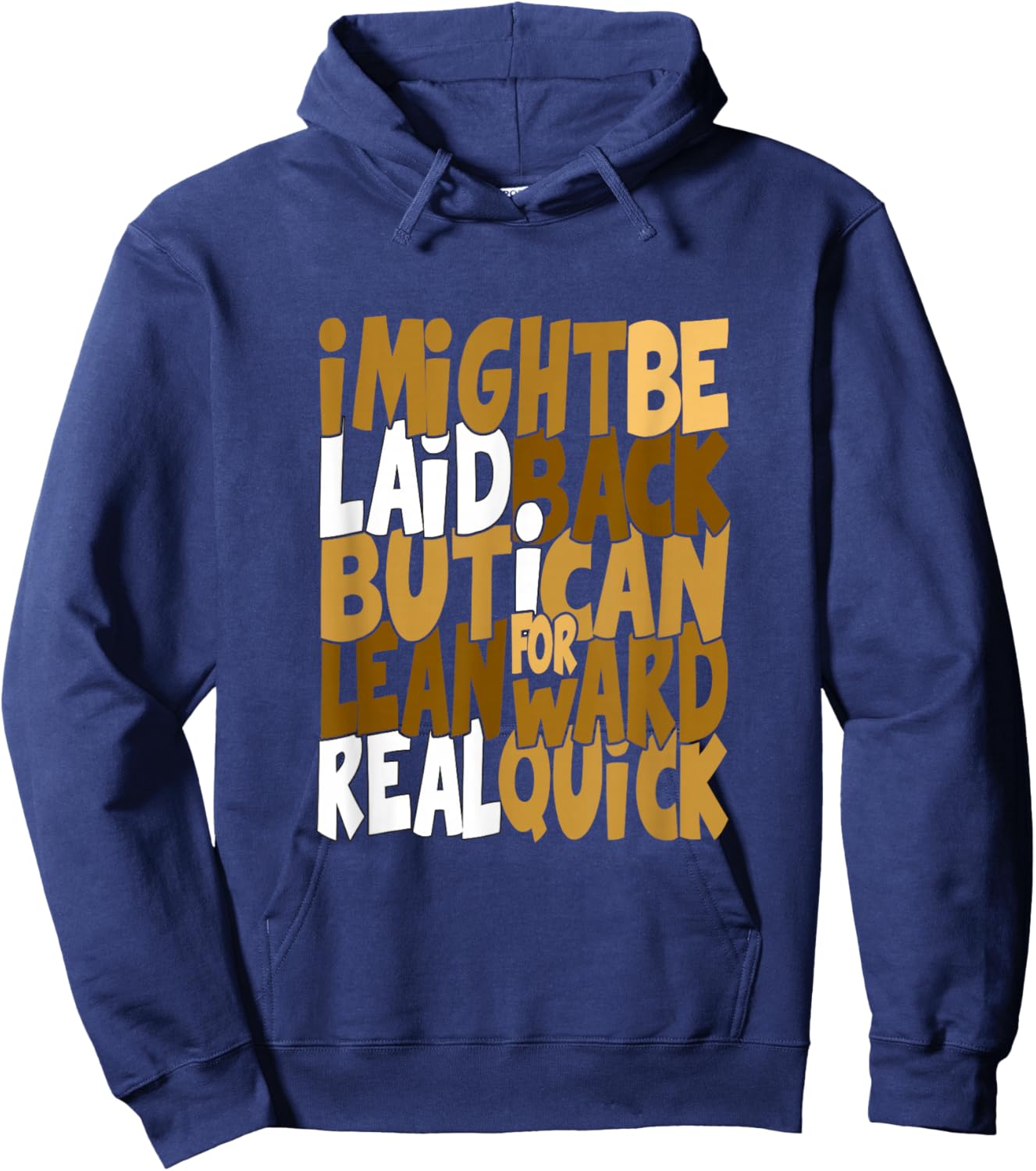 Brown Color Real Quick Brown Graphic Hoodie - Hoodie | Navy