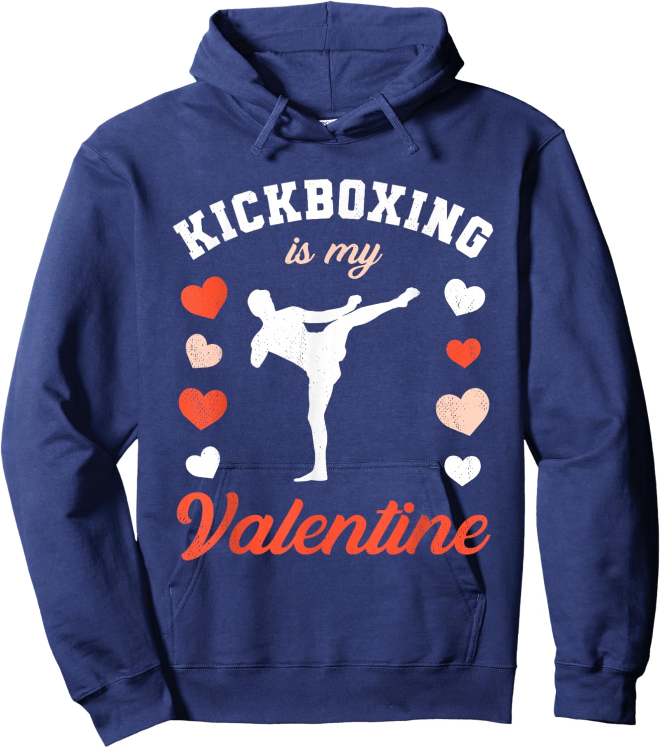 Valentine's Day Kickboxing is My Valentine Hoodie - Hoodie | Navy