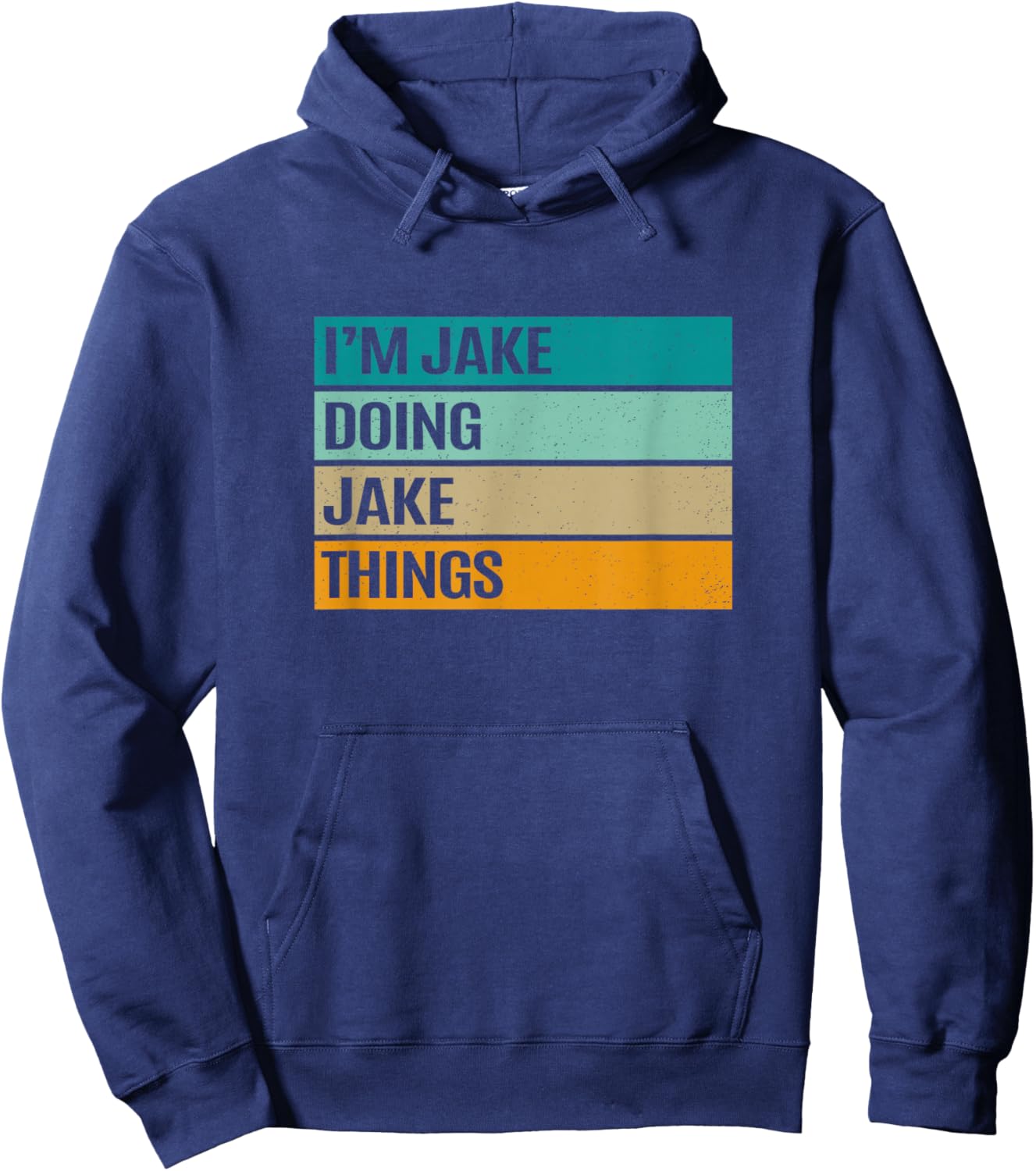 Jake Funny Retro First Name Boys Men Hoodie - Hoodie | Navy