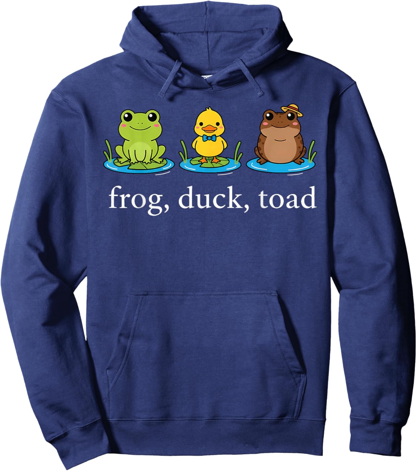 Frog Duck Toad Zoological Funny Protest Hoodie - Hoodie | Navy