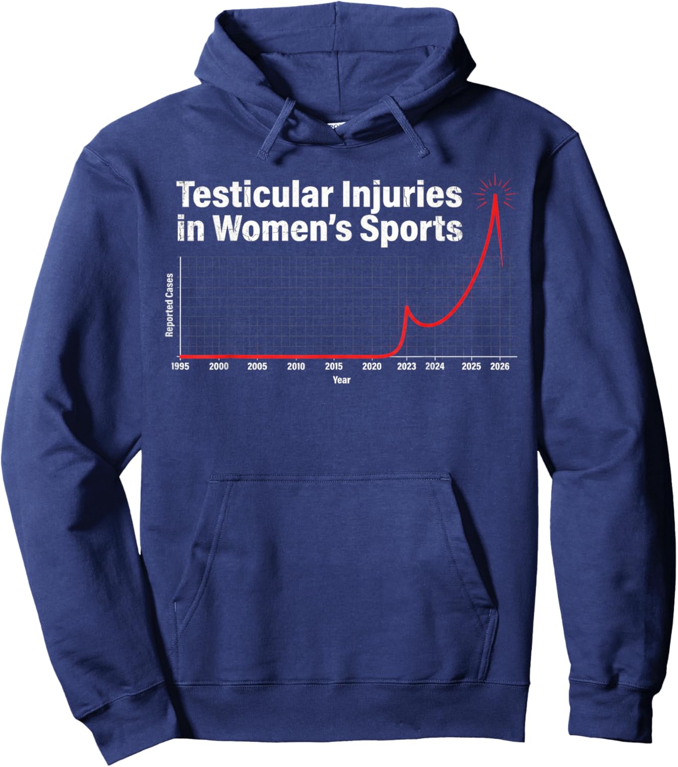 Testicular Injuries in Sports Funny Graph Hoodie - Hoodie | Navy