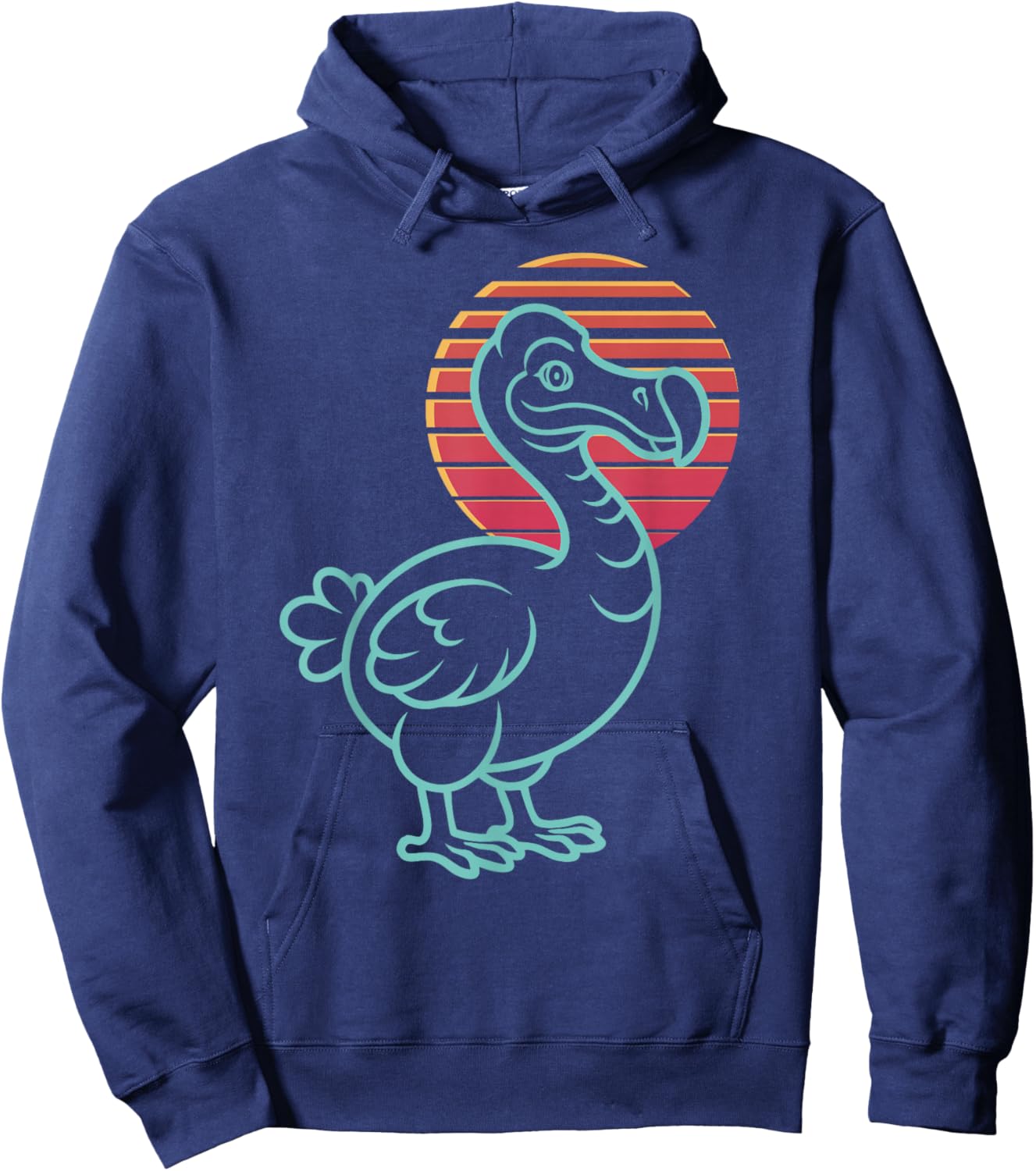 Dodo Lover Bird Animal Retro Synthwave 80s Hoodie - Hoodie | Navy
