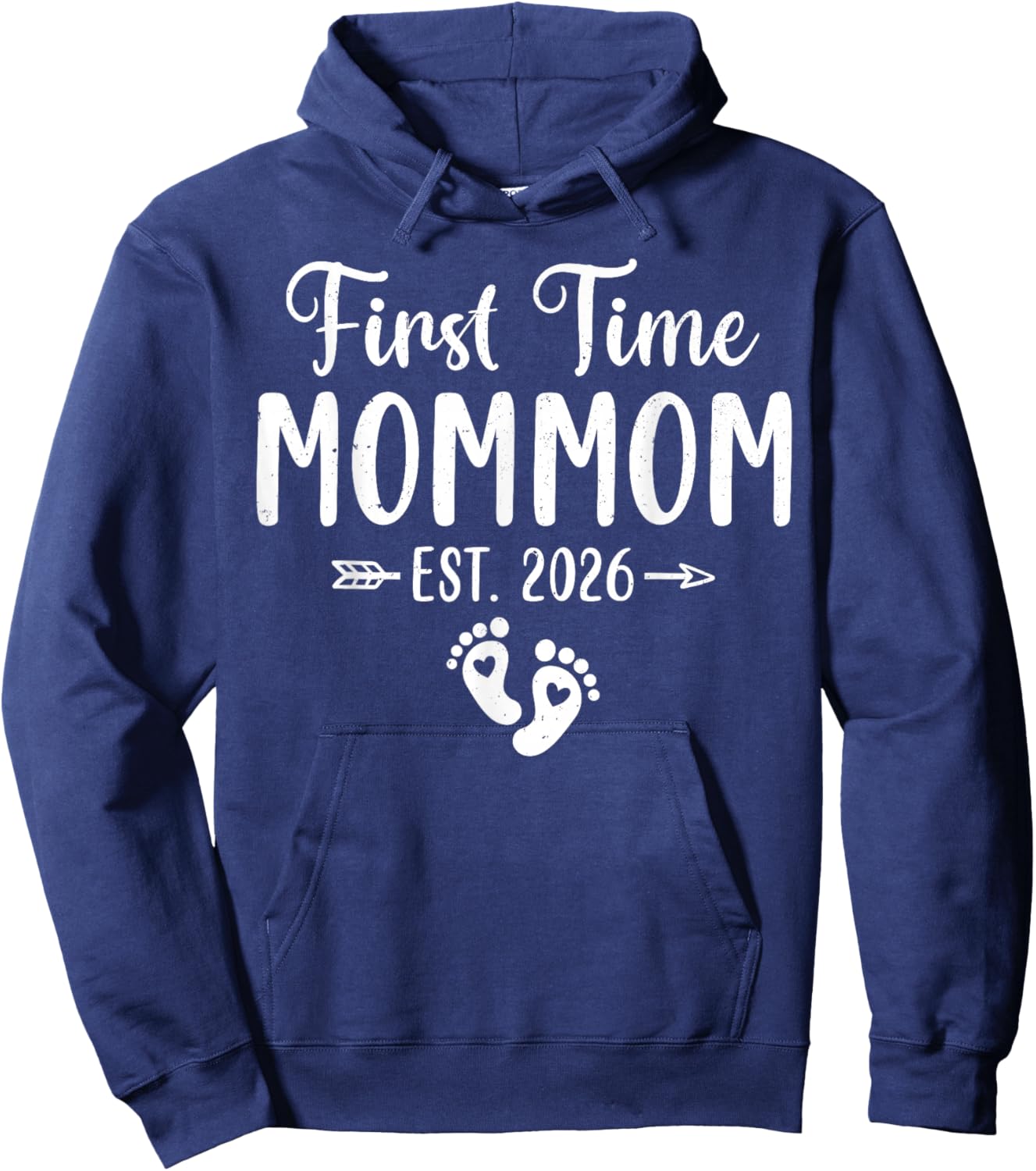 First Time Mommom Est 2026 Family Matching Hoodie - Hoodie | Navy