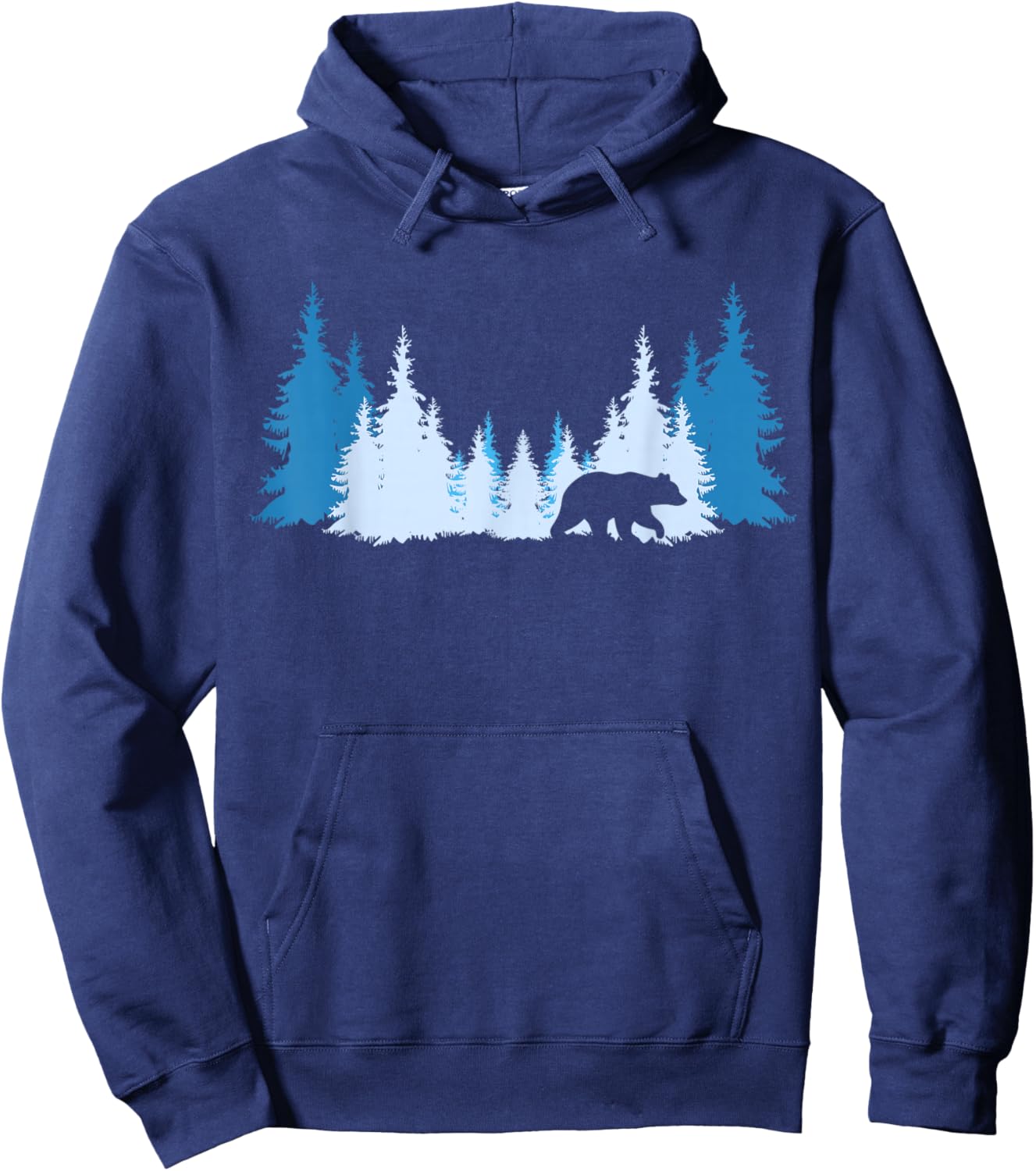 Bear in The Forest Wildlife Nature Bear Design Hoodie - Hoodie | Navy