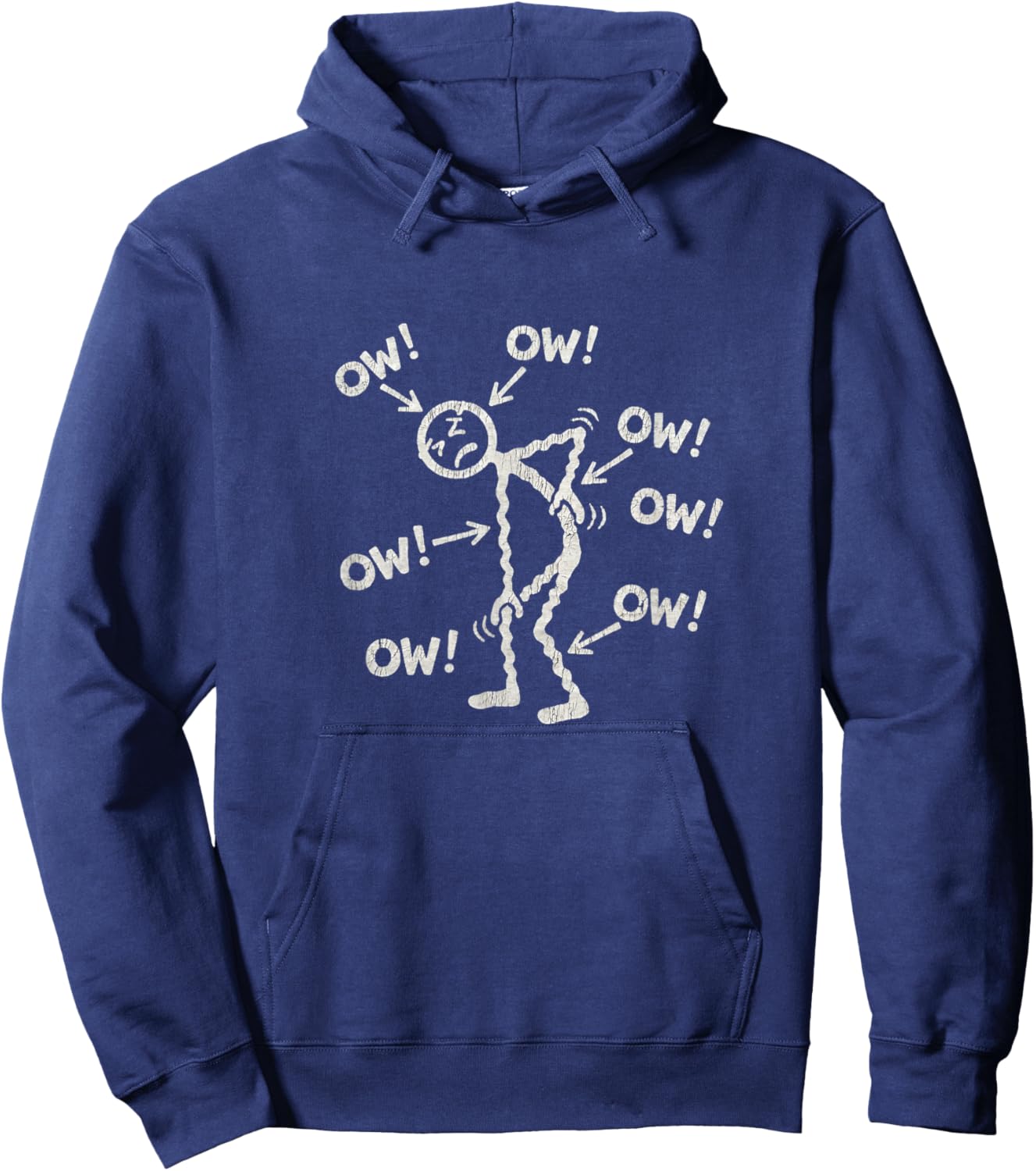 Ow Ow Ow - Funny Chronic Pain Awareness Hoodie - Hoodie | Navy